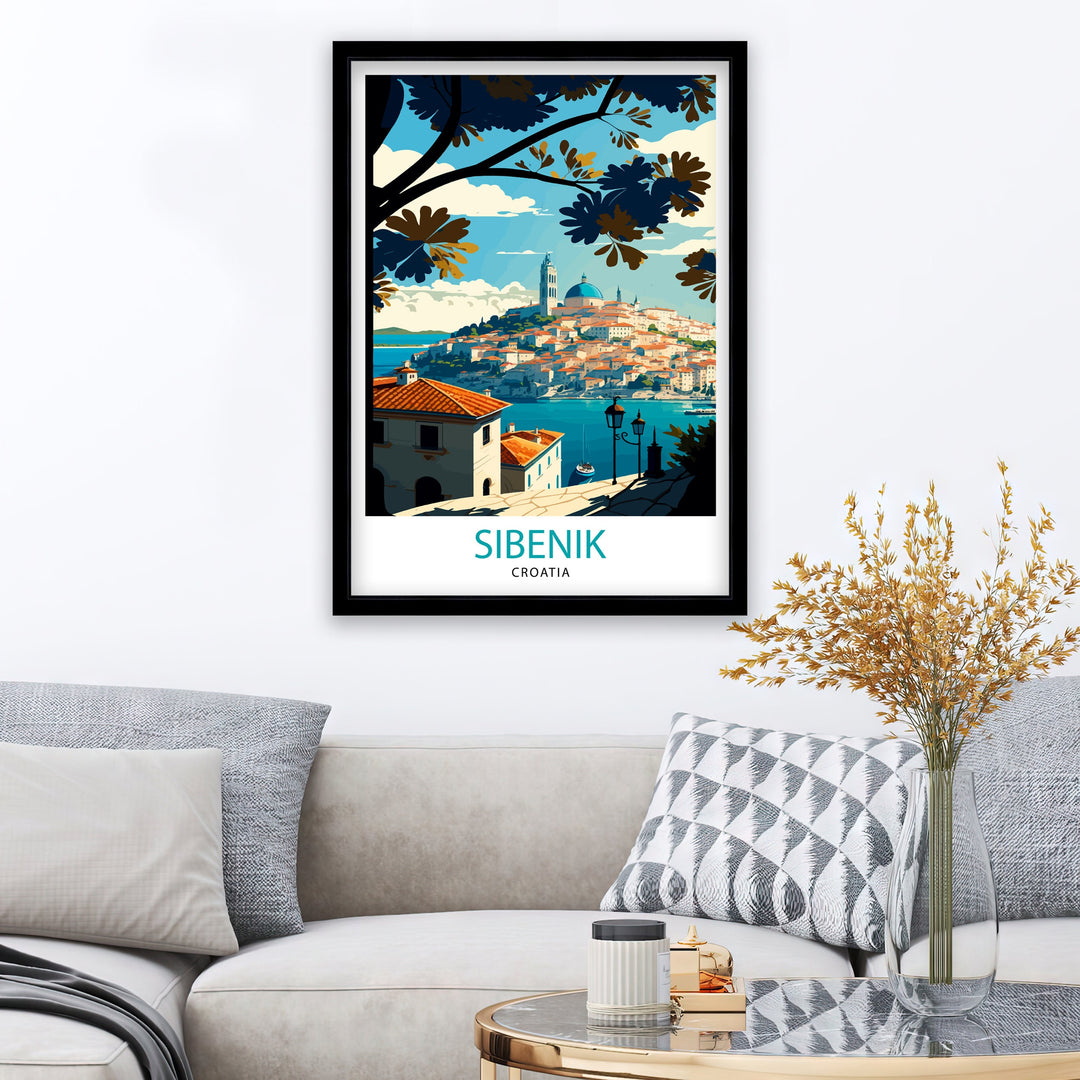 Sibenik Croatia Travel Poster Sibenik Wall Art Sibenik Poster Croatia Travel Posters Sibenik Art Poster Sibenik Illustration Sibenik Home Decor