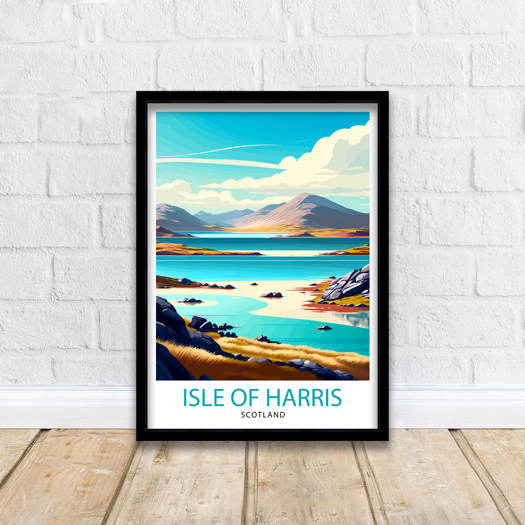 Isle of Harris Scotland Travel Poster Harris Wall Art Scotland Travel Poster Isle of Harris Art Poster Gift for Scotland Travelers