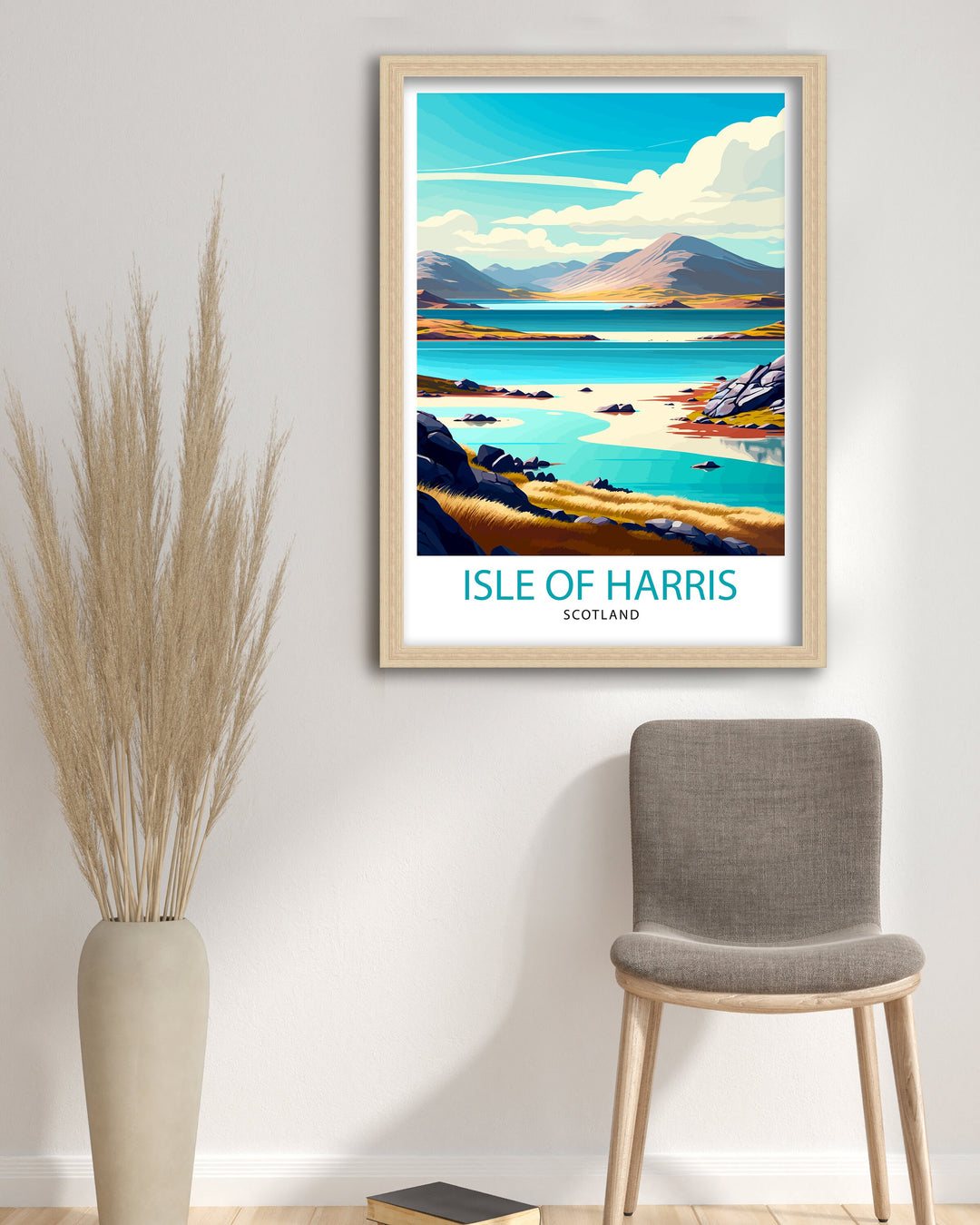 Isle of Harris Scotland Travel Poster Harris Wall Art Scotland Travel Poster Isle of Harris Art Poster Gift for Scotland Travelers