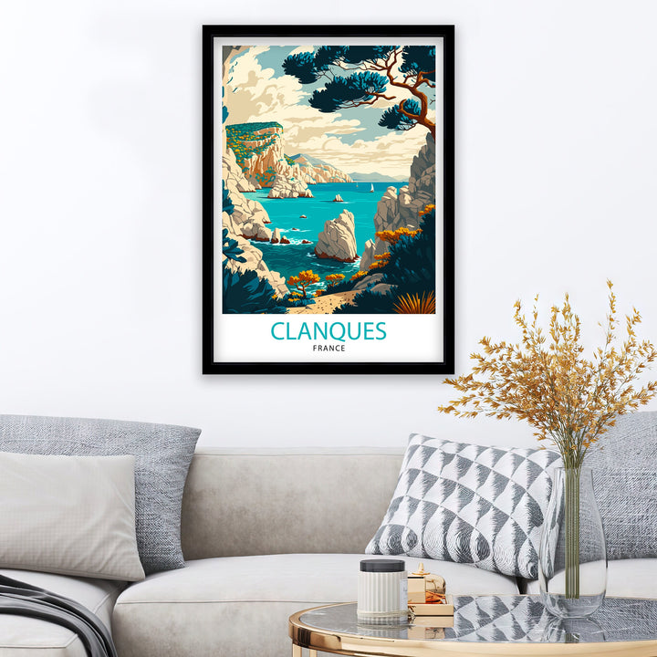 Calanques Travel Poster Marseille