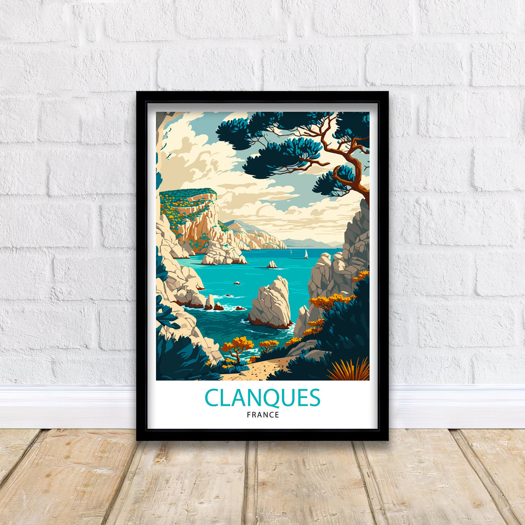 Calanques Travel Poster Marseille