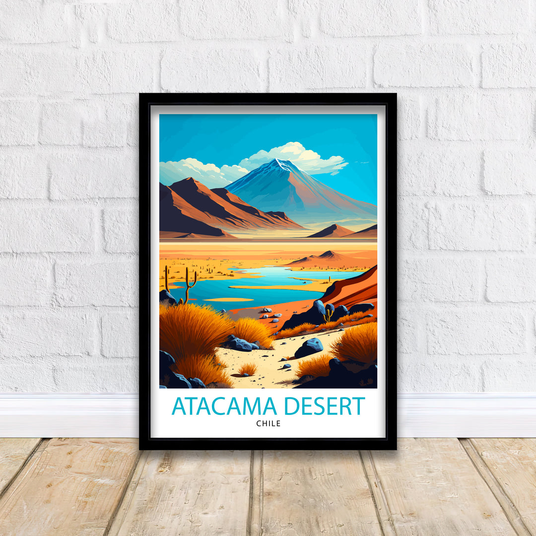 Atacama Desert Travel Poster Atacama Wall Art Atacama Home Decor Atacama Chile Illustration Atacama Travel Poster Gift For Traveler Atacama