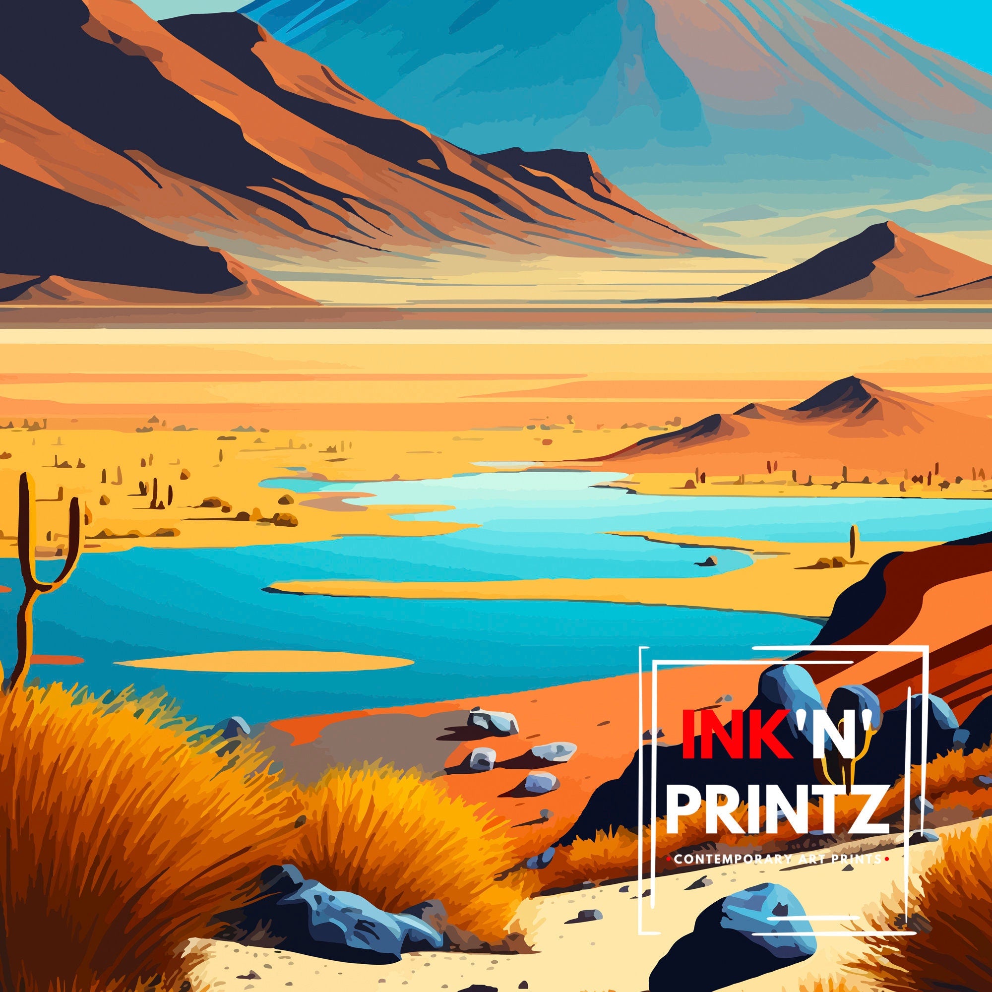 Atacama Desert Print, Chile Travel Poster