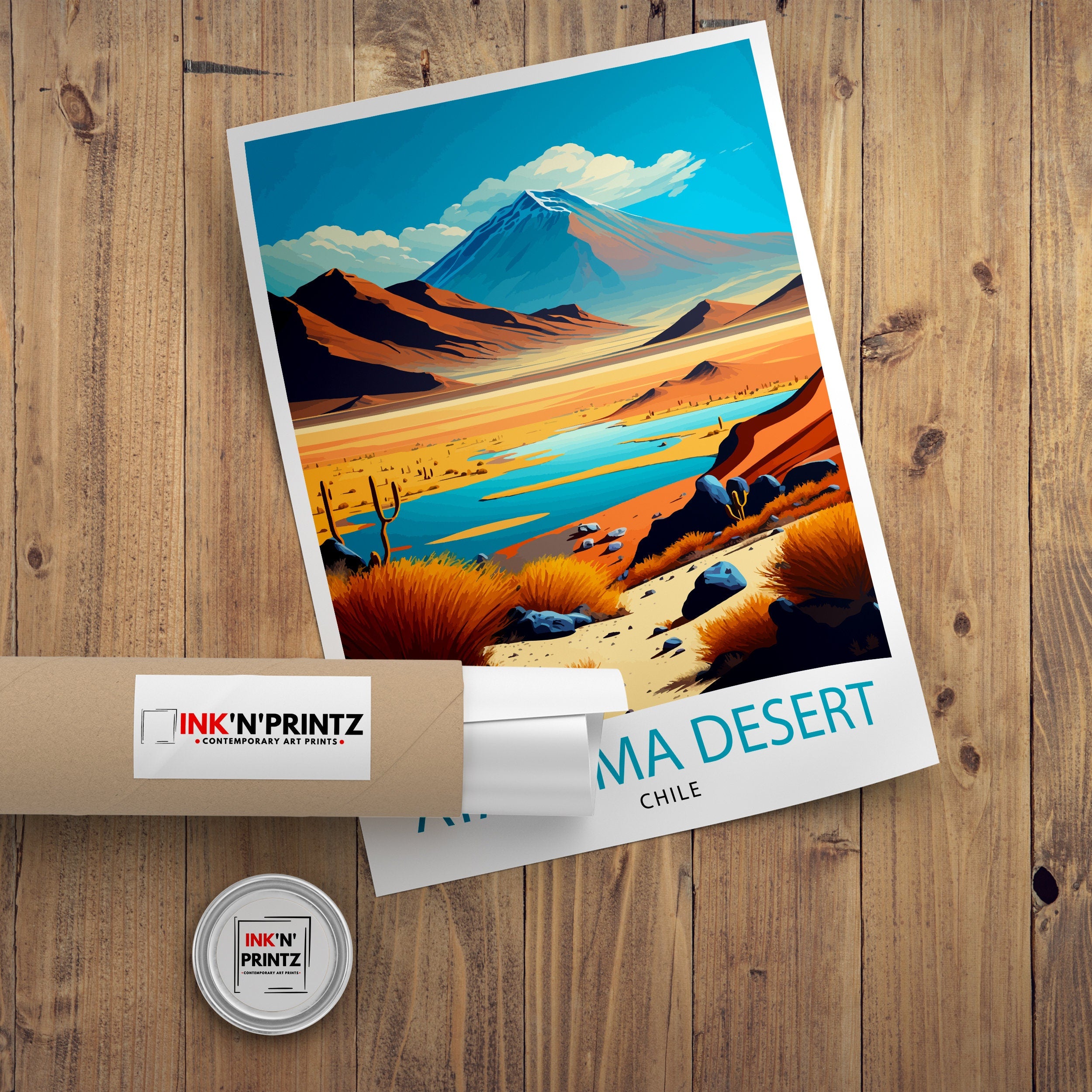 Atacama Desert Print, Chile Travel Poster