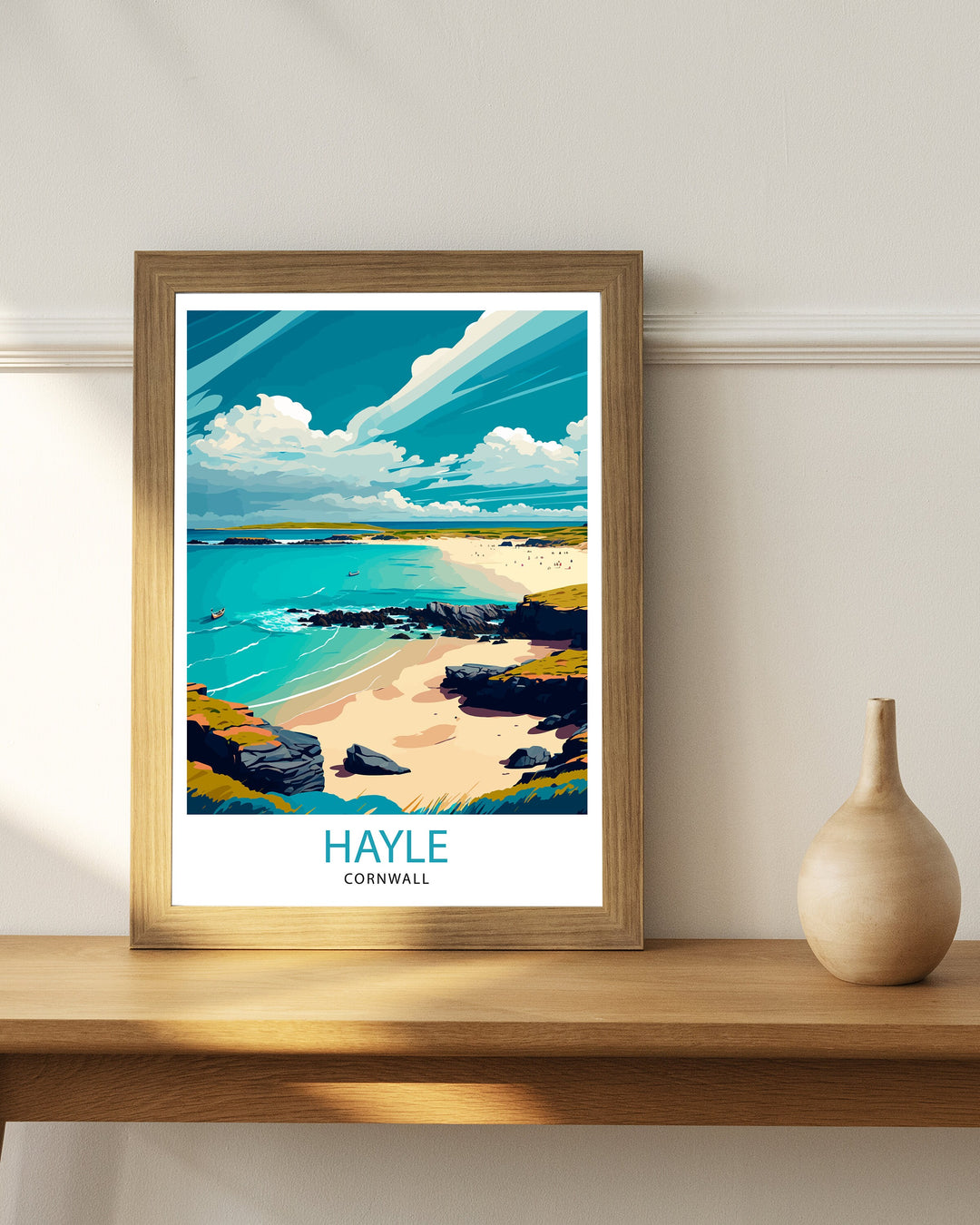 Hayle Cornwall Travel Poster Cornwall