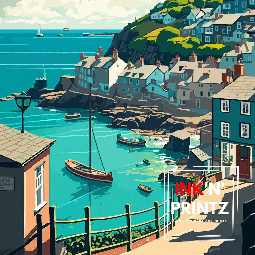 Looe Cornwall Travel Poster Looe