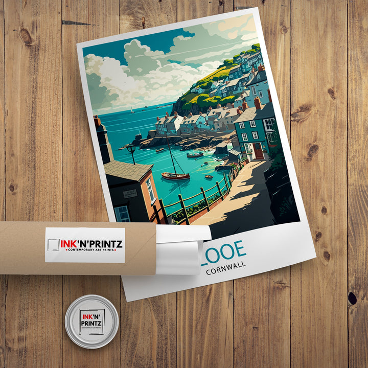 Looe Cornwall Travel Poster Looe