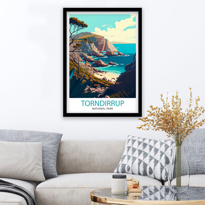 Torndirrup National Park Travel Poster Western Australia Wall Art Travel Poster Australia Home Decor Torndirrup National Park Illustration