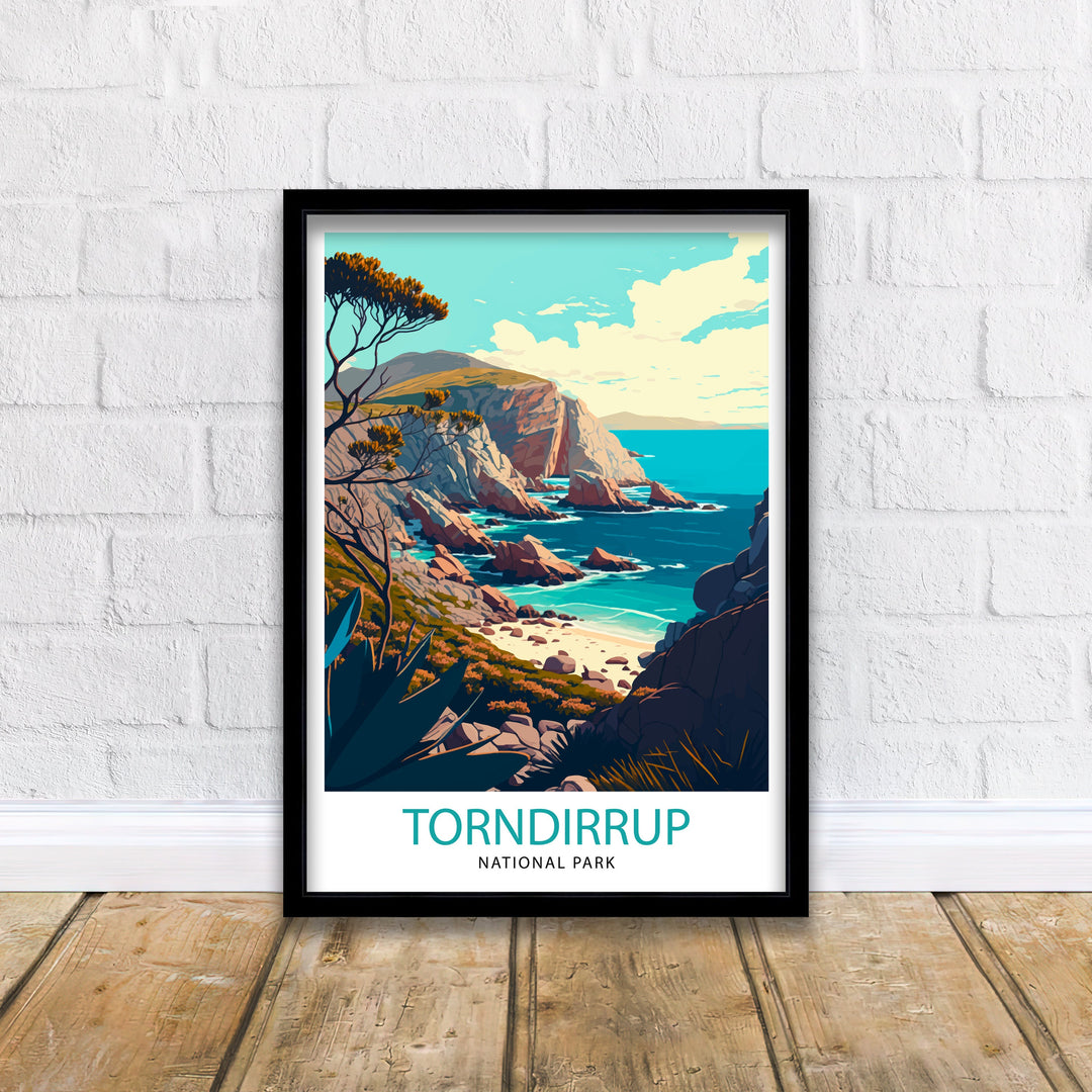 Torndirrup National Park Travel Poster Western Australia Wall Art Travel Poster Australia Home Decor Torndirrup National Park Illustration