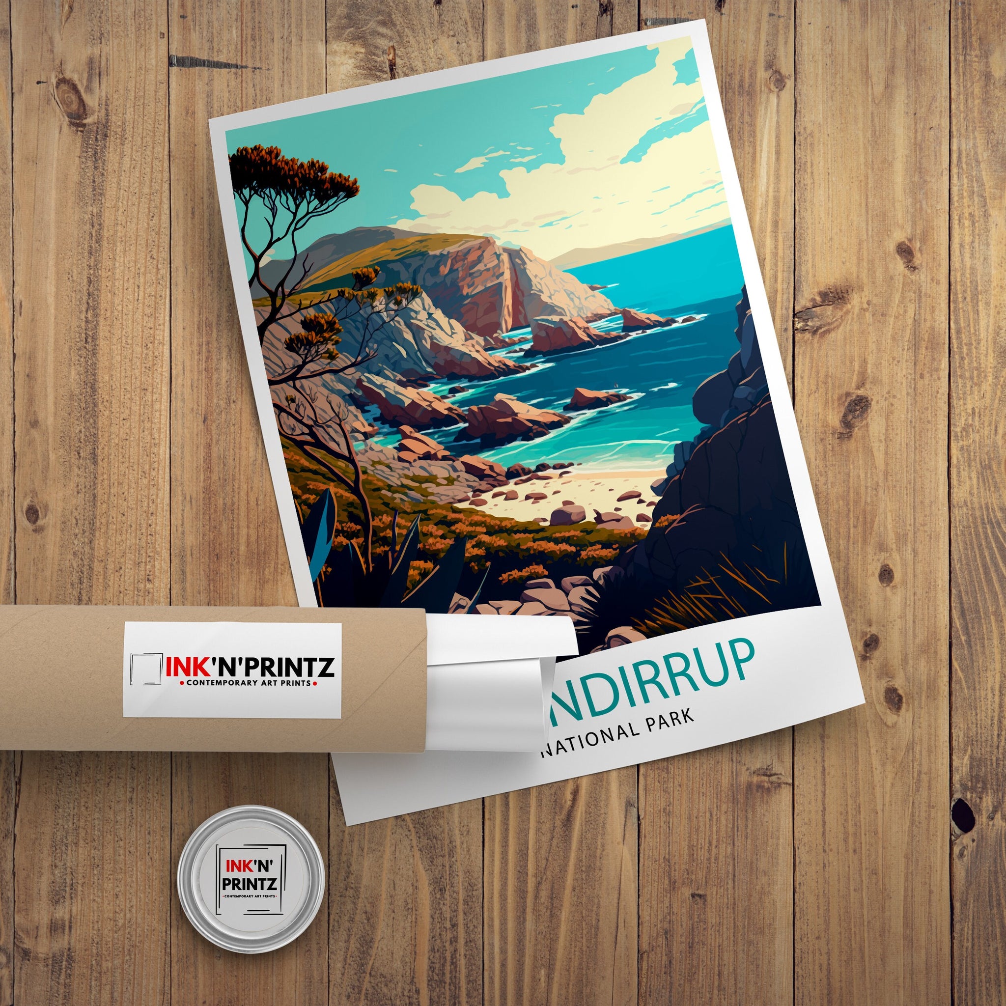 Torndirrup National Park Print, Western Australia Travel Poster