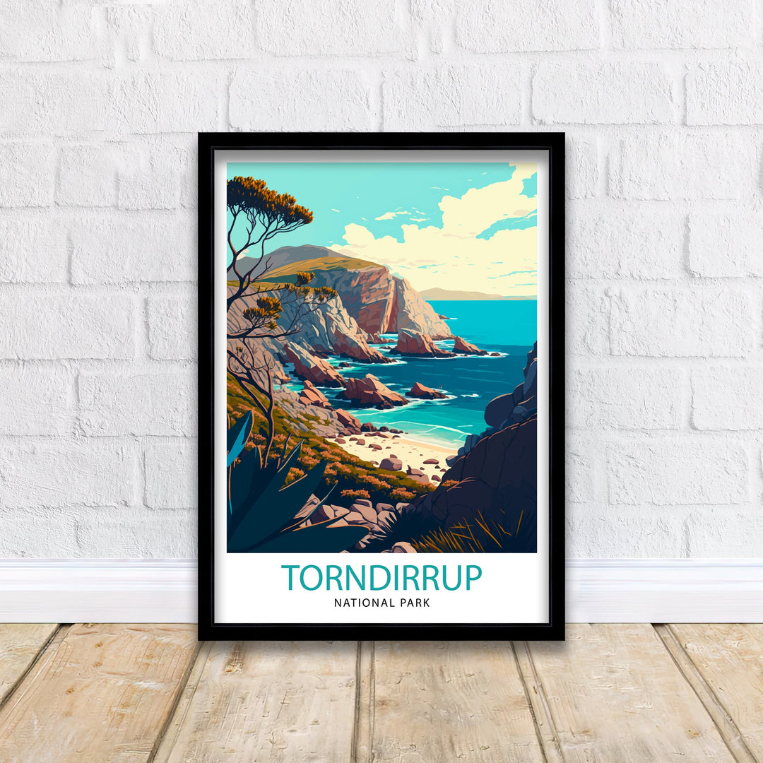 Torndirrup National Park Travel Poster Western Australia Wall Art Travel Poster Australia Home Decor Torndirrup National Park Illustration