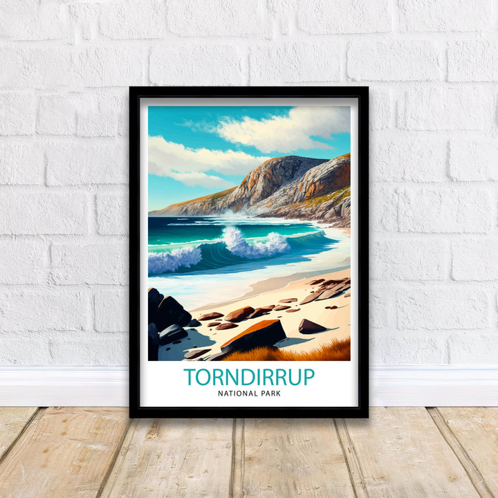 Torndirrup National Park Travel Poster Western Australia Wall Art Travel Poster Australia Home Decor Torndirrup National Park Illustration