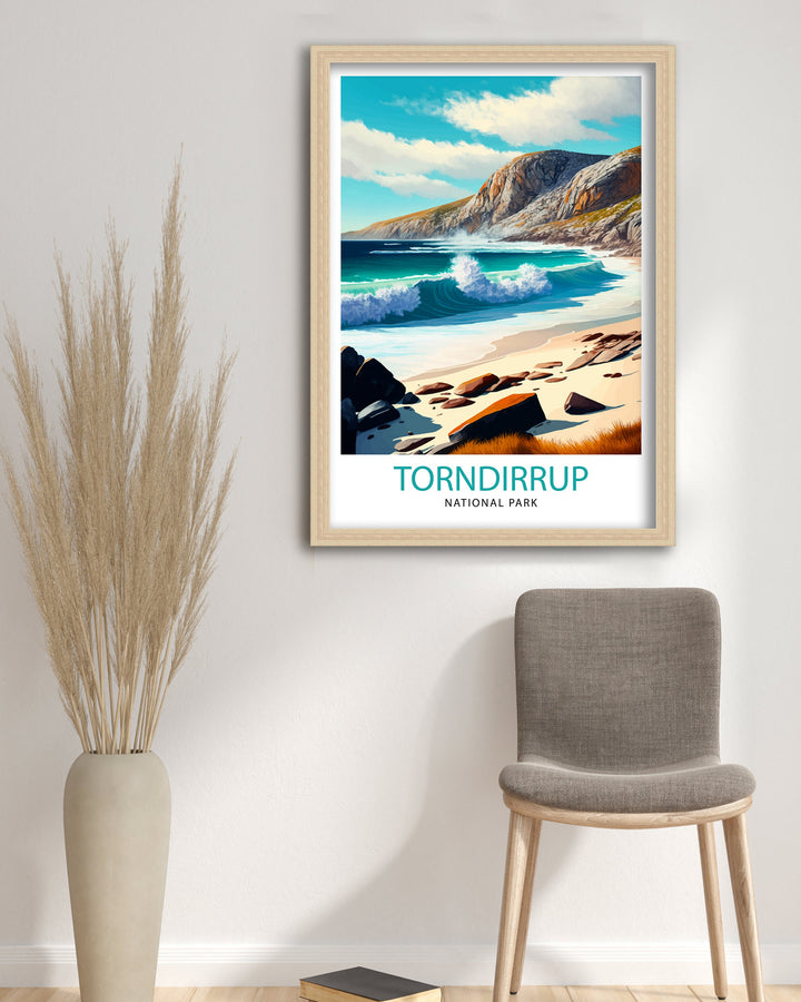 Torndirrup National Park Travel Poster Western Australia Wall Art Travel Poster Australia Home Decor Torndirrup National Park Illustration