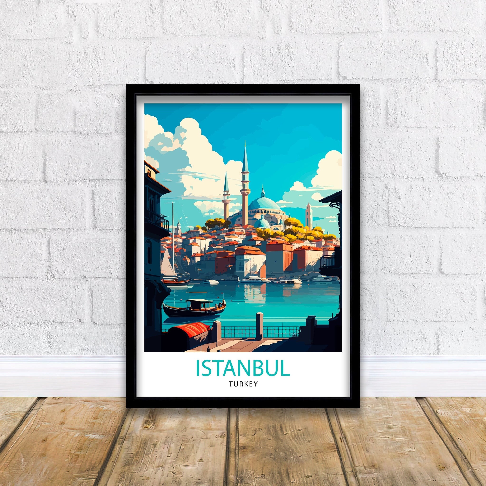 Istanbul Travel Poster: Vibrant City Illustration