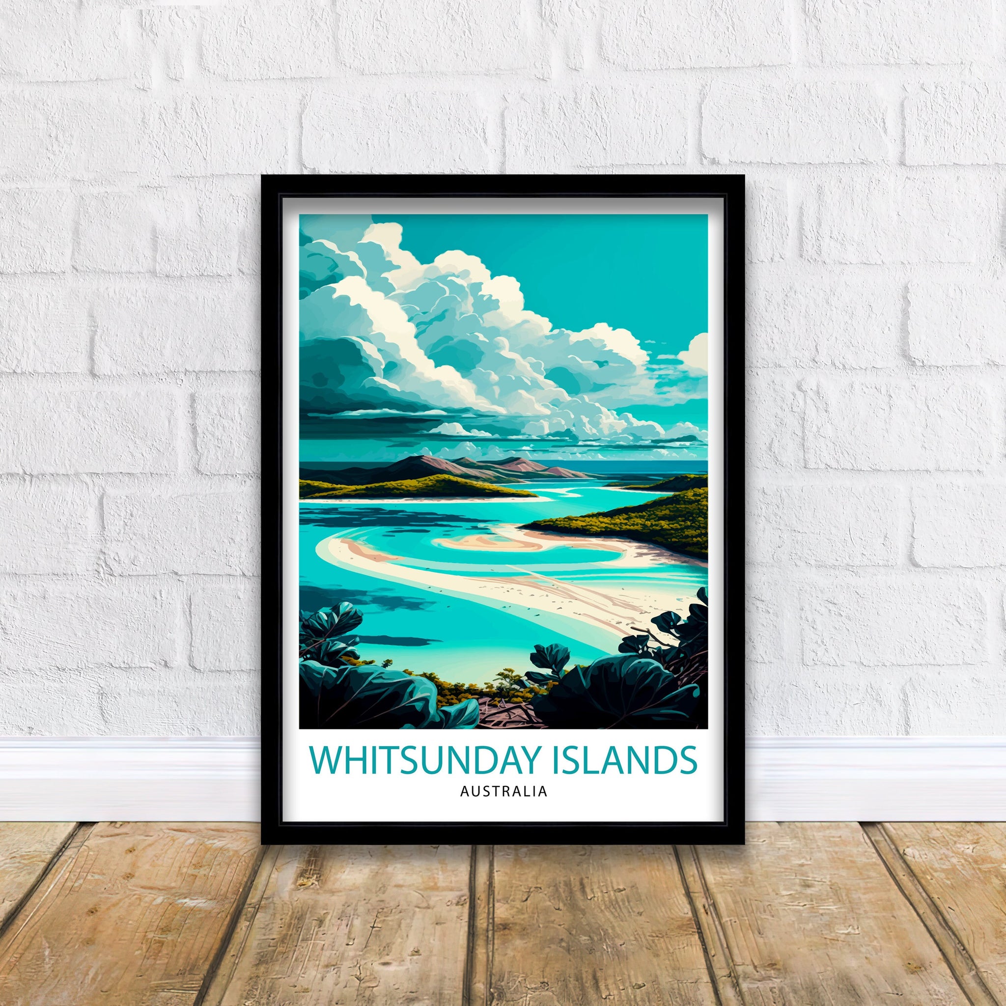 Whitsunday Islands Print, Australia Travel Poster