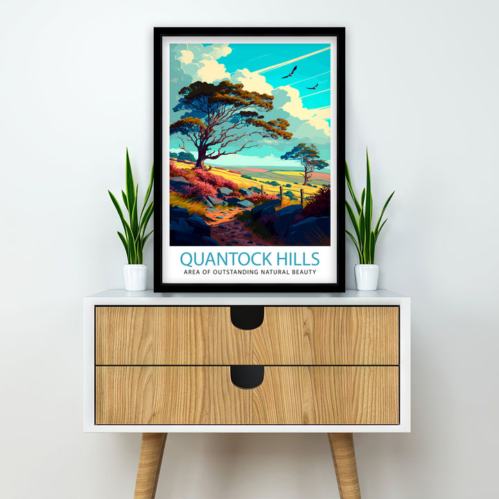 Quantock Hills Travel Poster