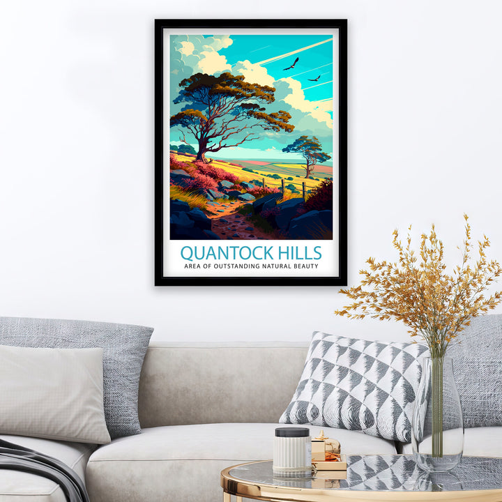 Quantock Hills Travel Poster