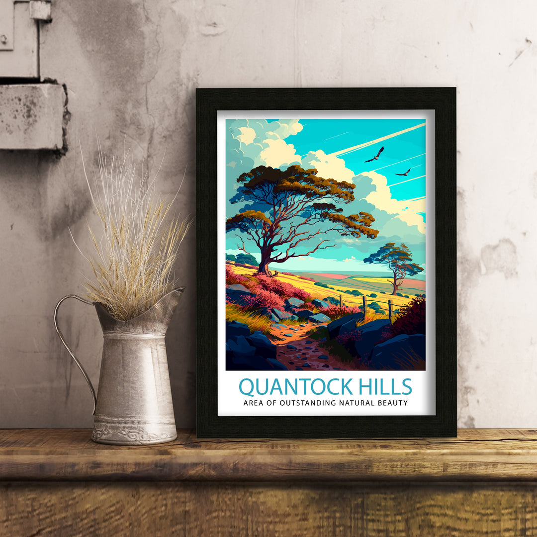 Quantock Hills Travel Poster