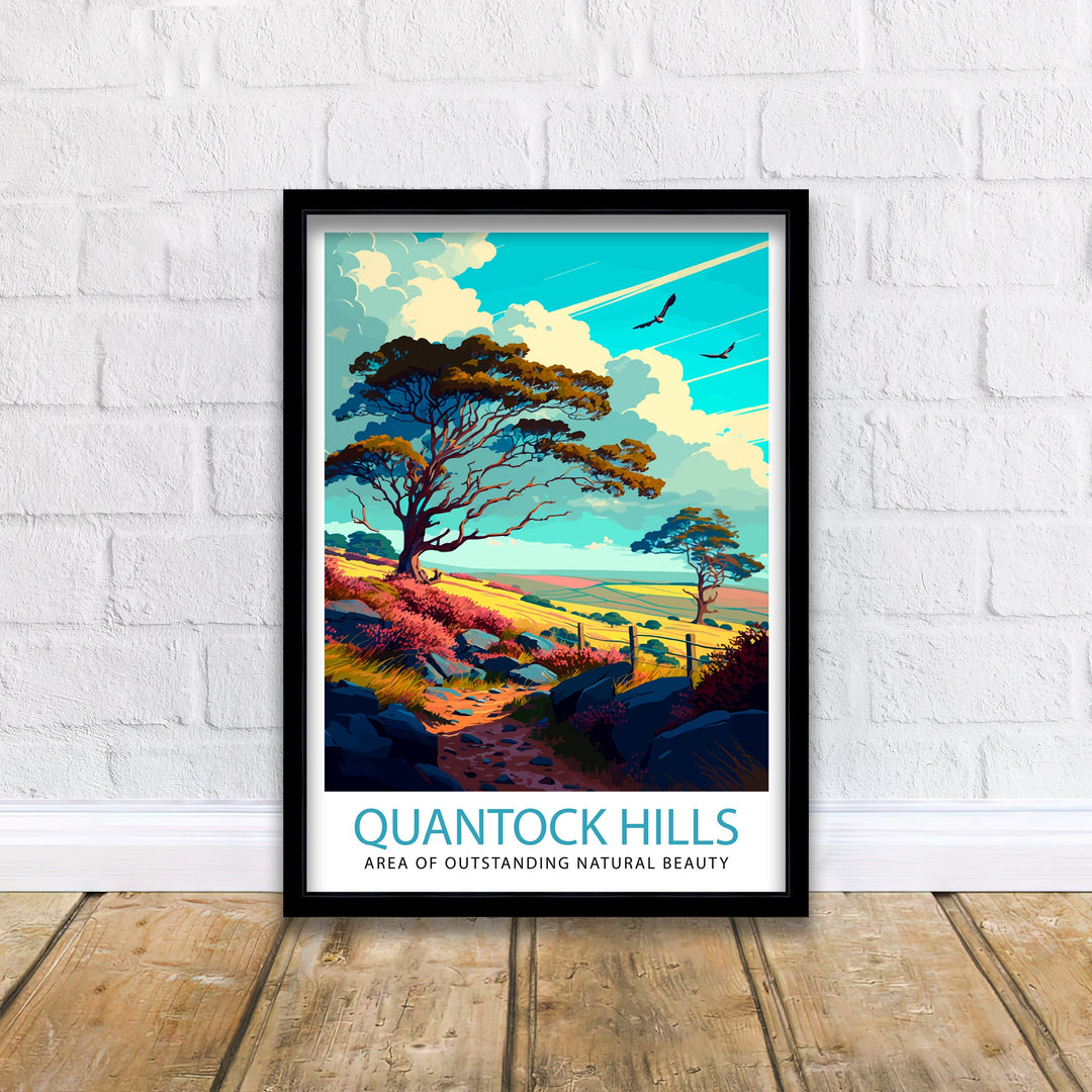 Quantock Hills Travel Poster