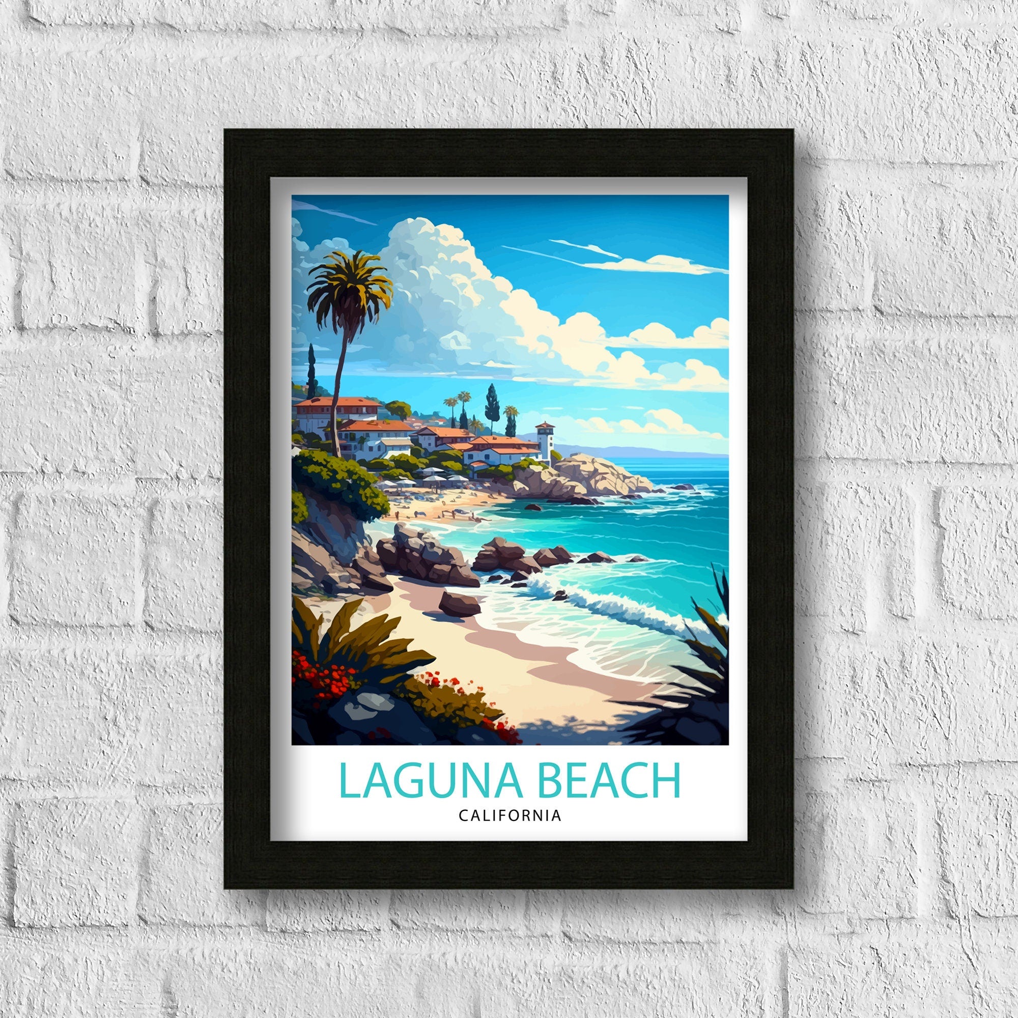 Laguna Beach Travel Print | Coastal California Wall Art