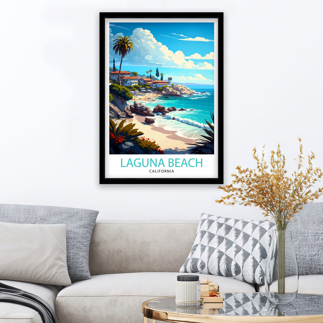 Laguna Beach California Travel Poster