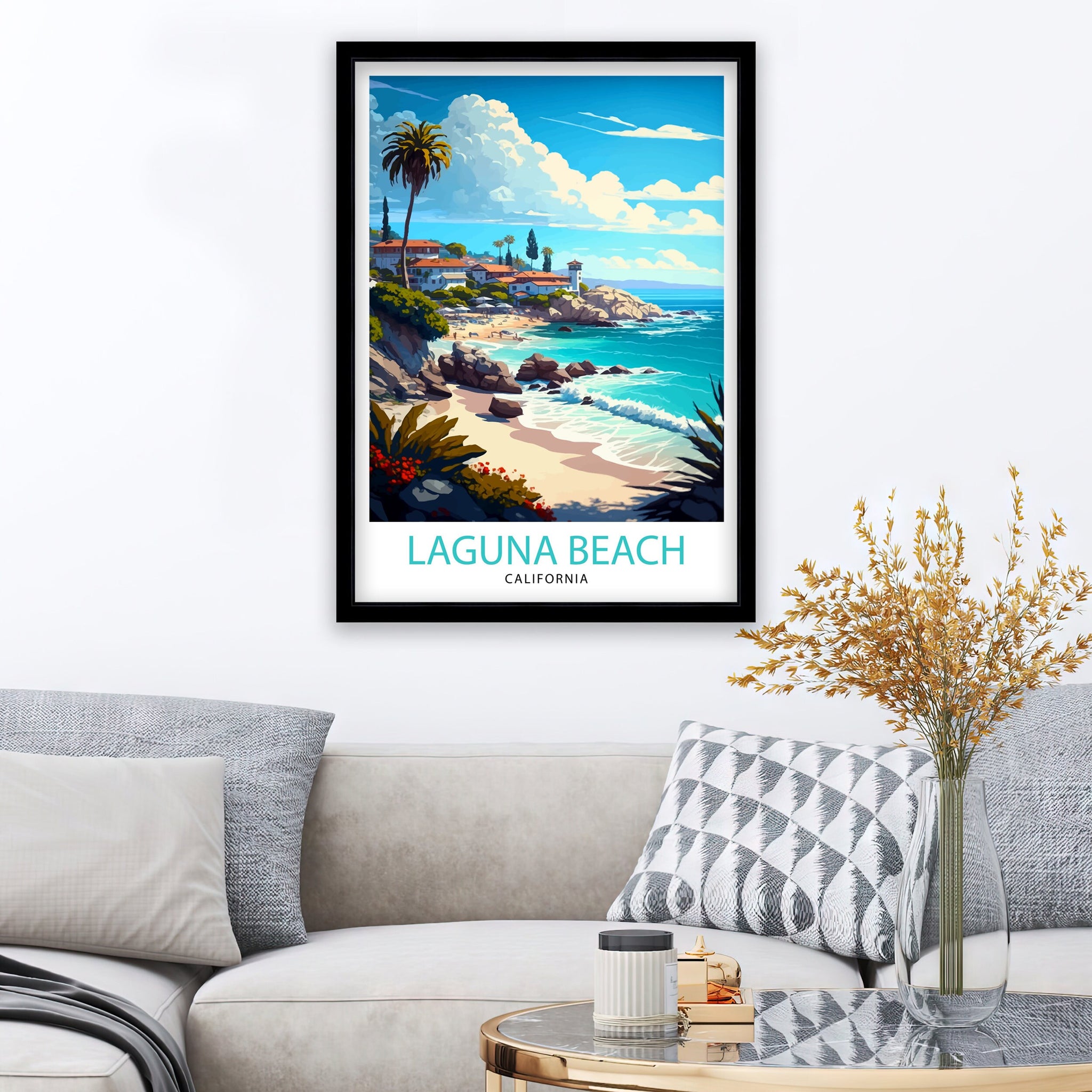 Laguna Beach Travel Print | Coastal California Wall Art