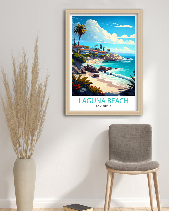 Laguna Beach California Travel Poster