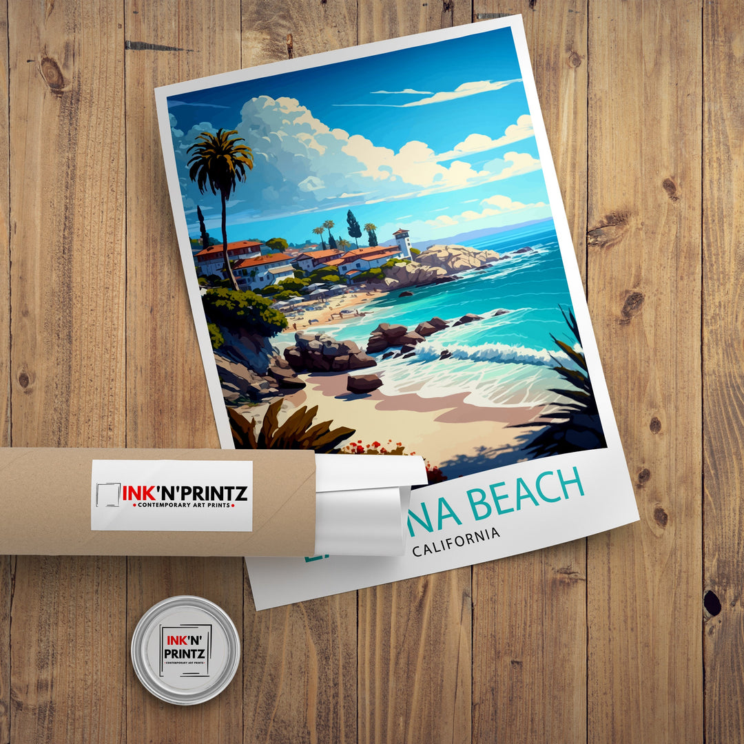 Laguna Beach California Travel Poster