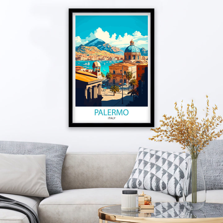 Palermo Italy Travel Poster Palermo