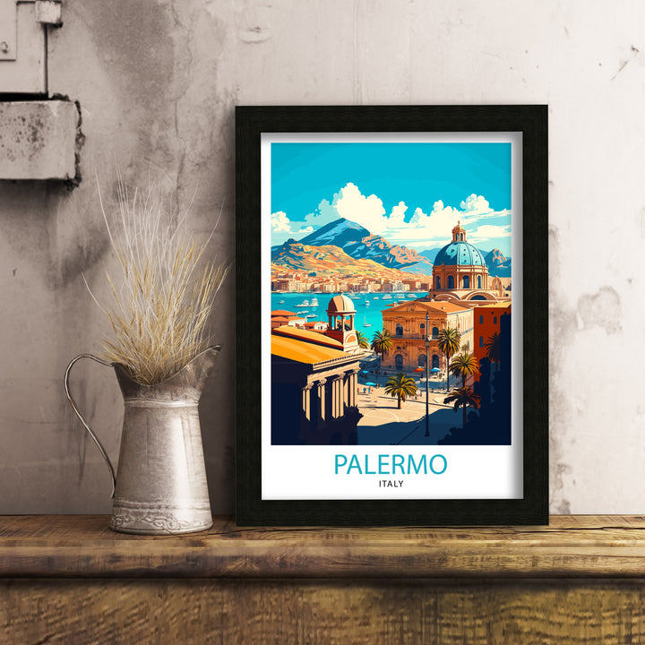 Palermo Italy Travel Poster Palermo