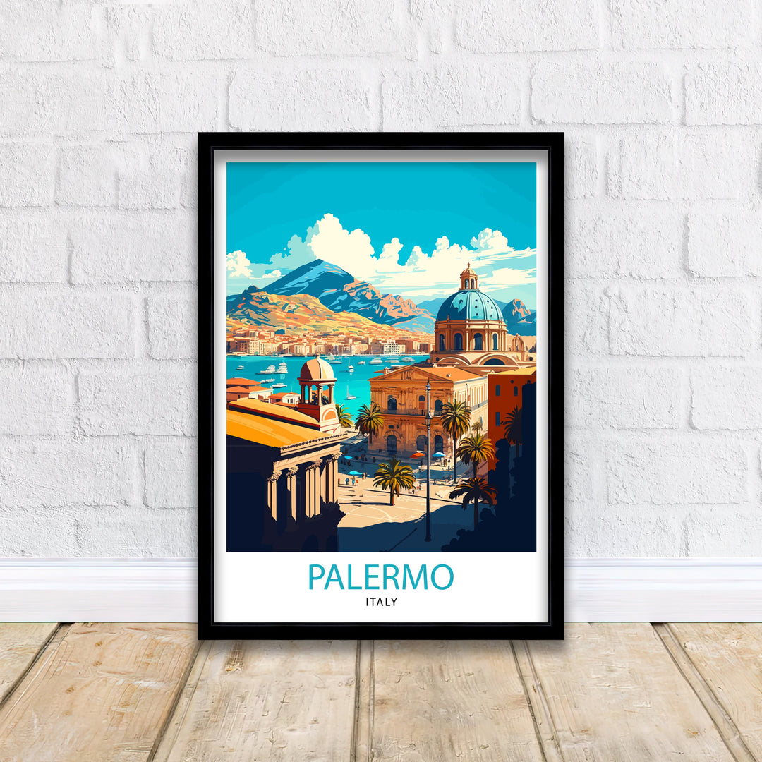 Palermo Italy Travel Poster Palermo