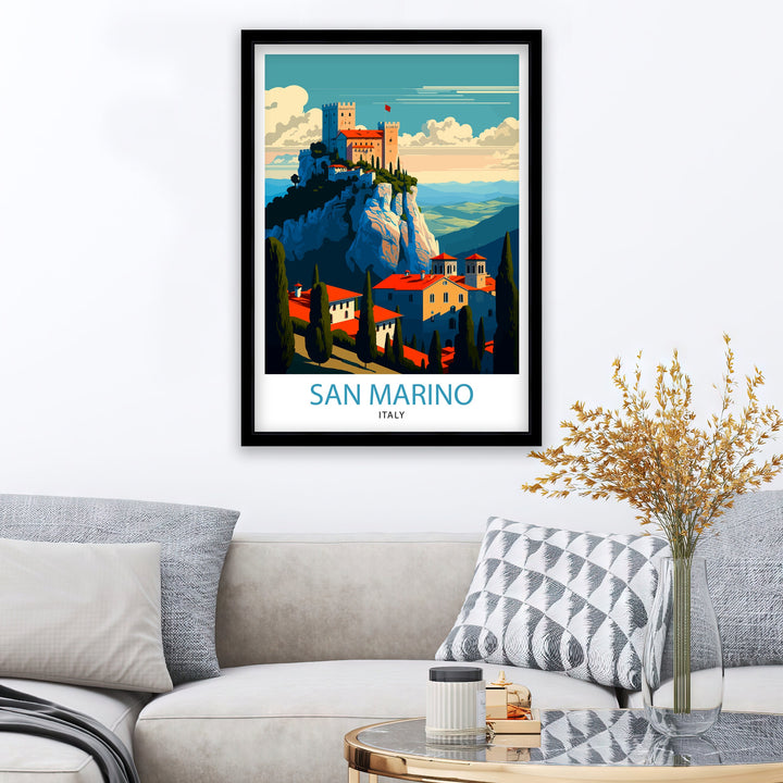 San Marino Italy Travel Poster San Marino