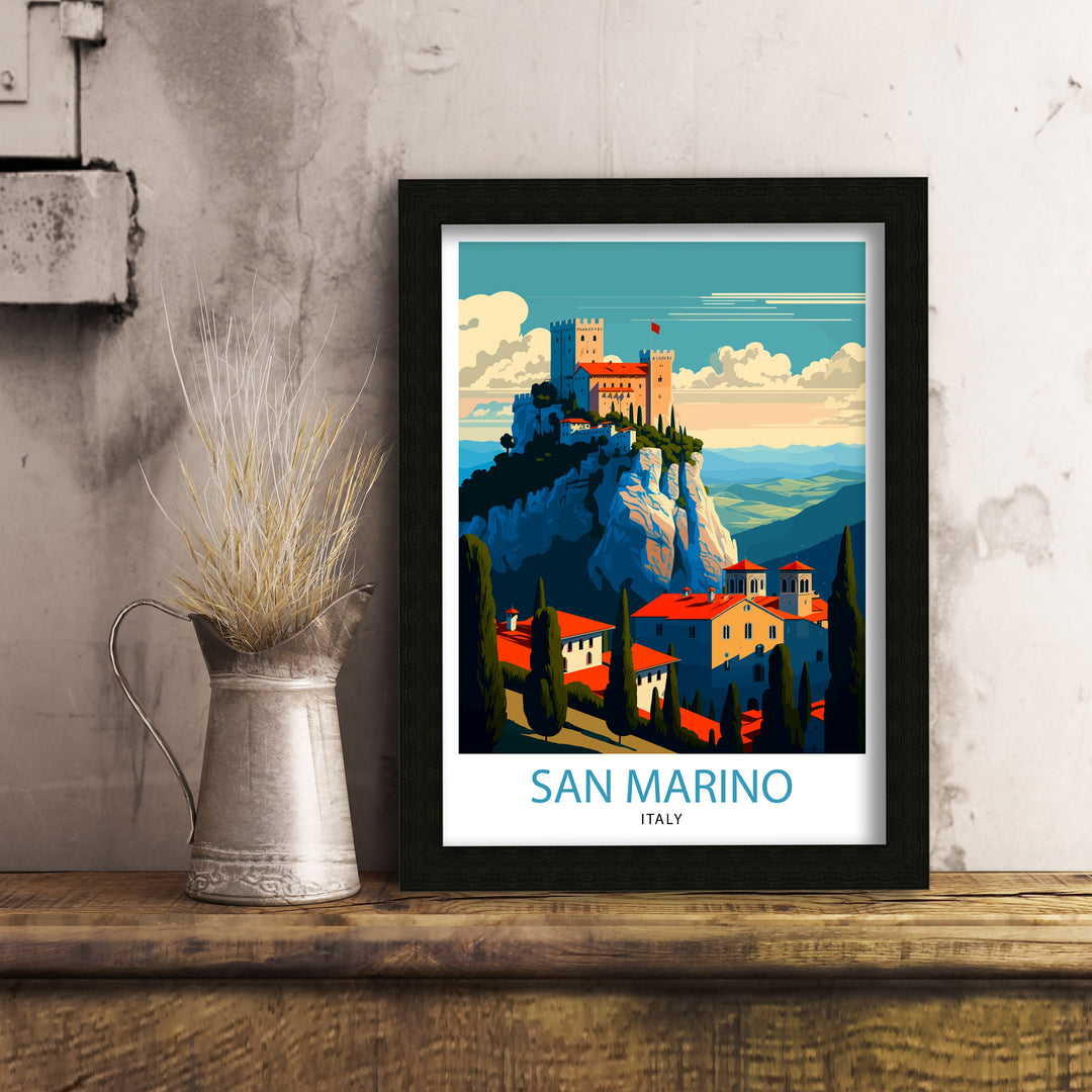 San Marino Italy Travel Poster San Marino