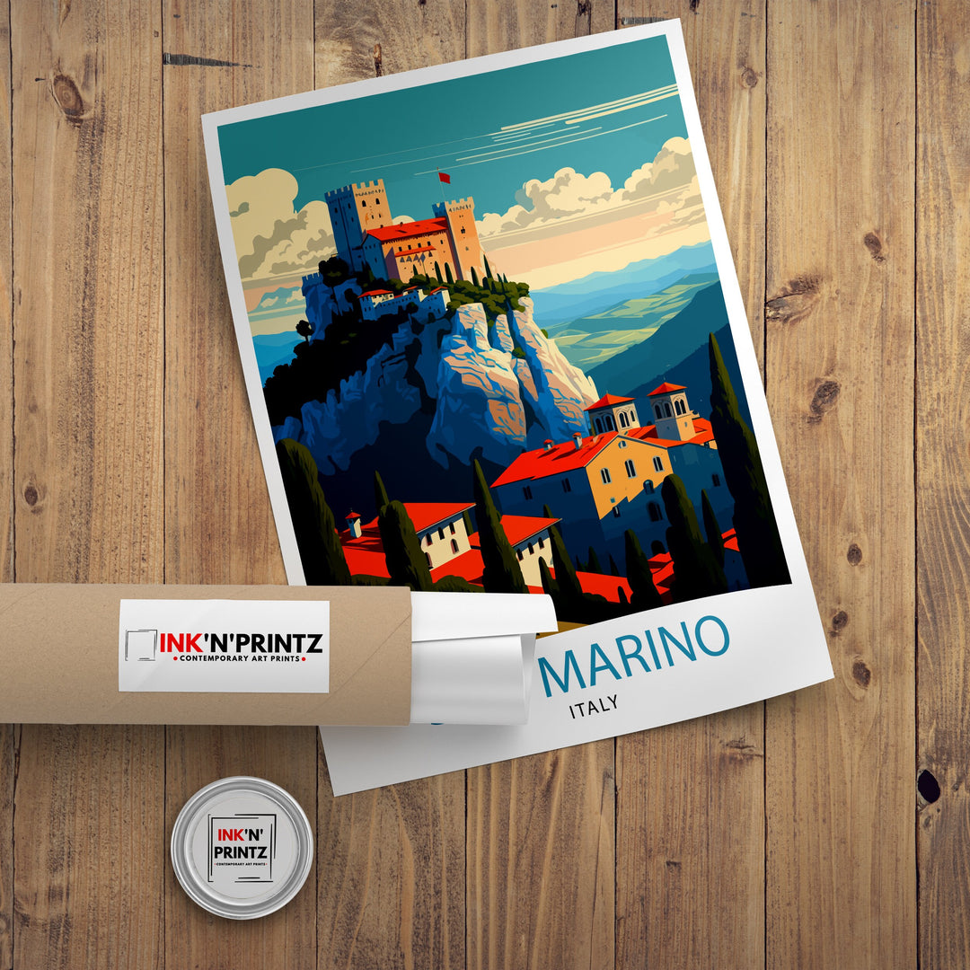 San Marino Italy Travel Poster San Marino