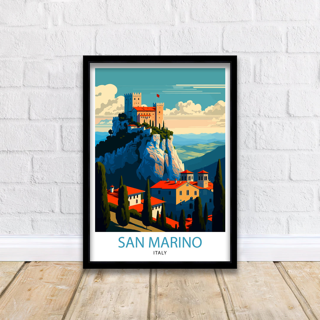 San Marino Italy Travel Poster San Marino