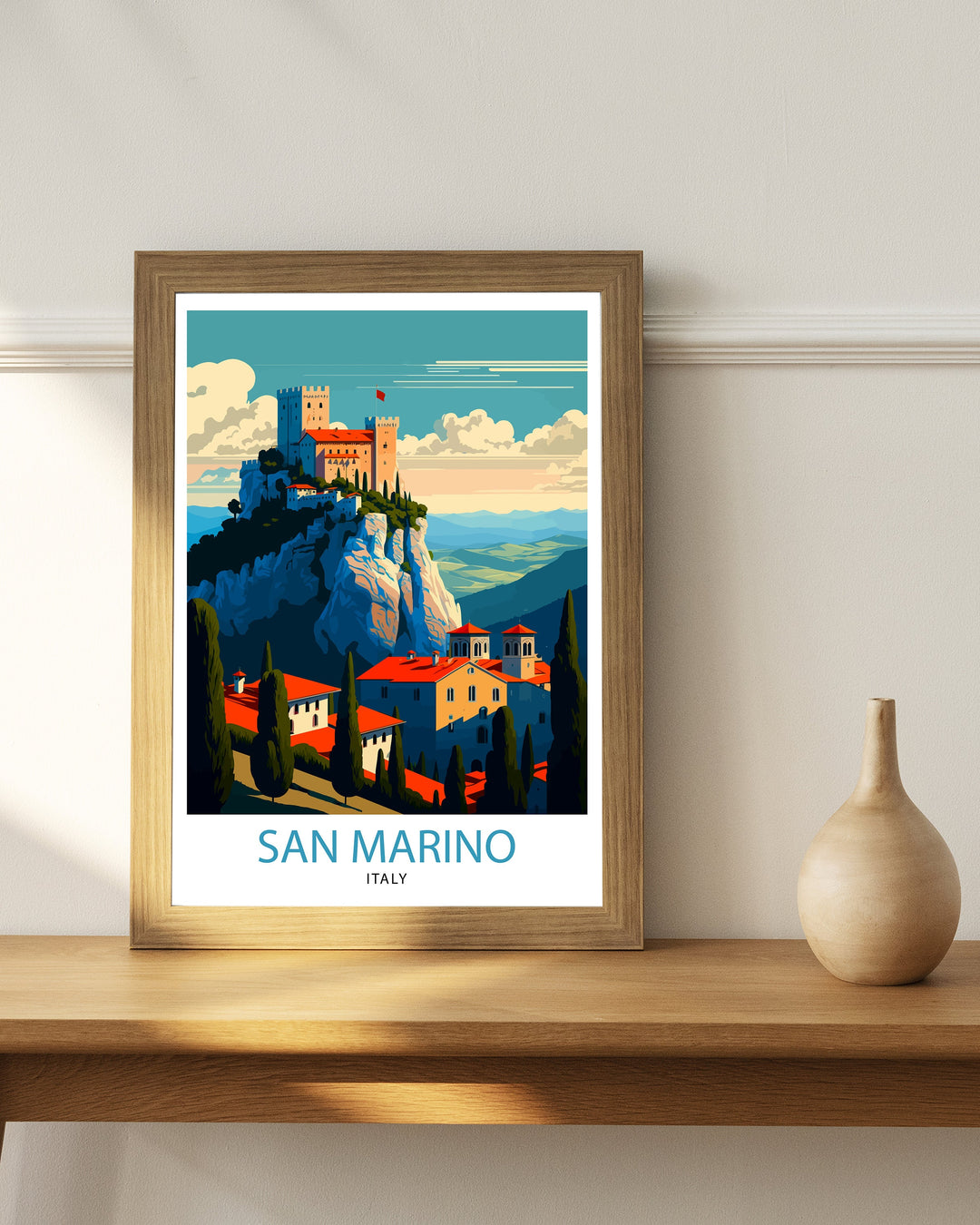 San Marino Italy Travel Poster San Marino