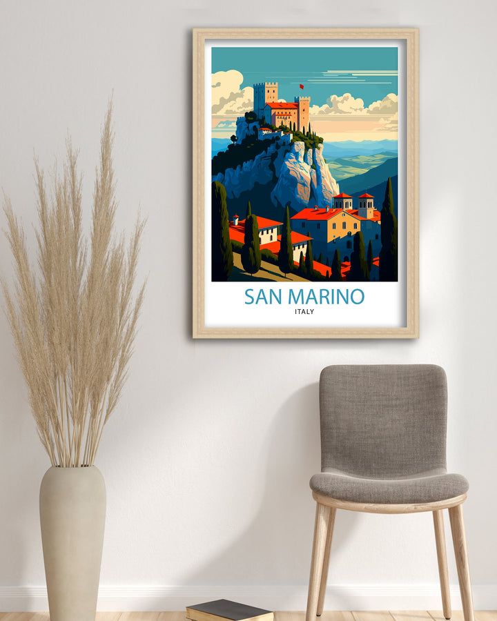 San Marino Italy Travel Poster San Marino