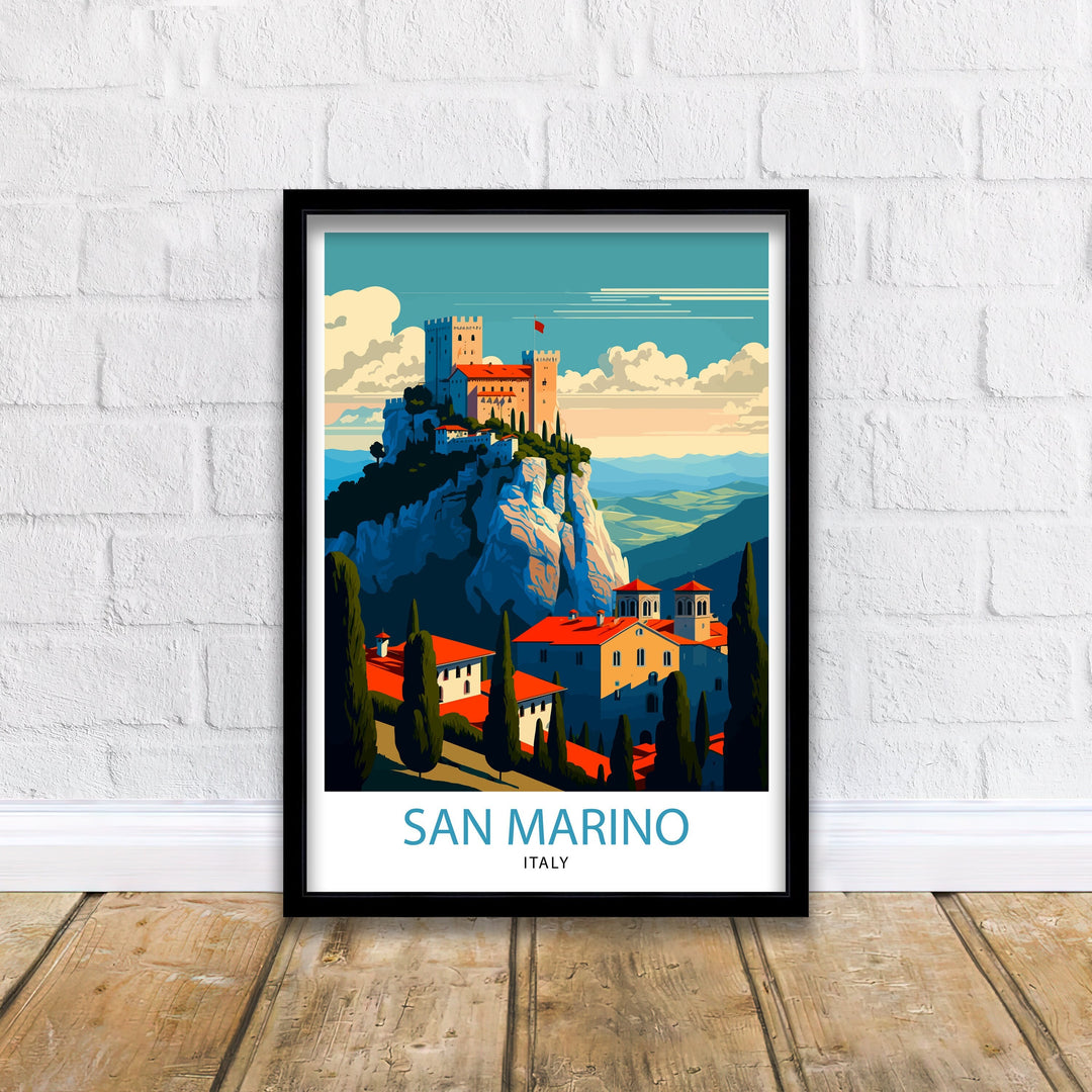 San Marino Italy Travel Poster San Marino