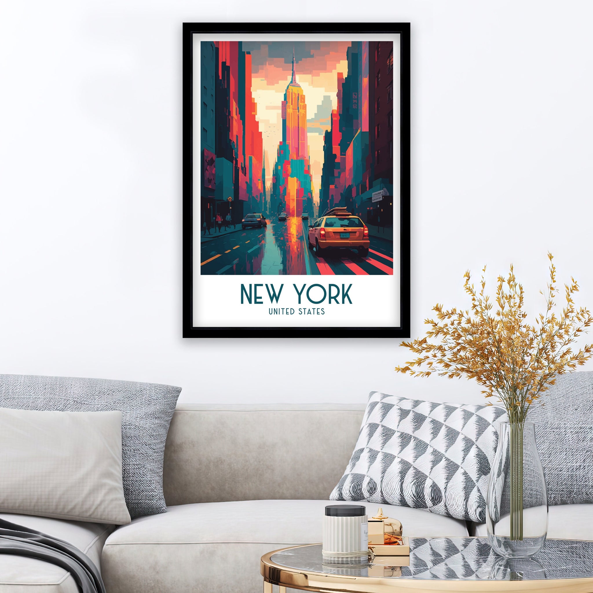 NYC Travel Poster | New York City Illustration Art Print
