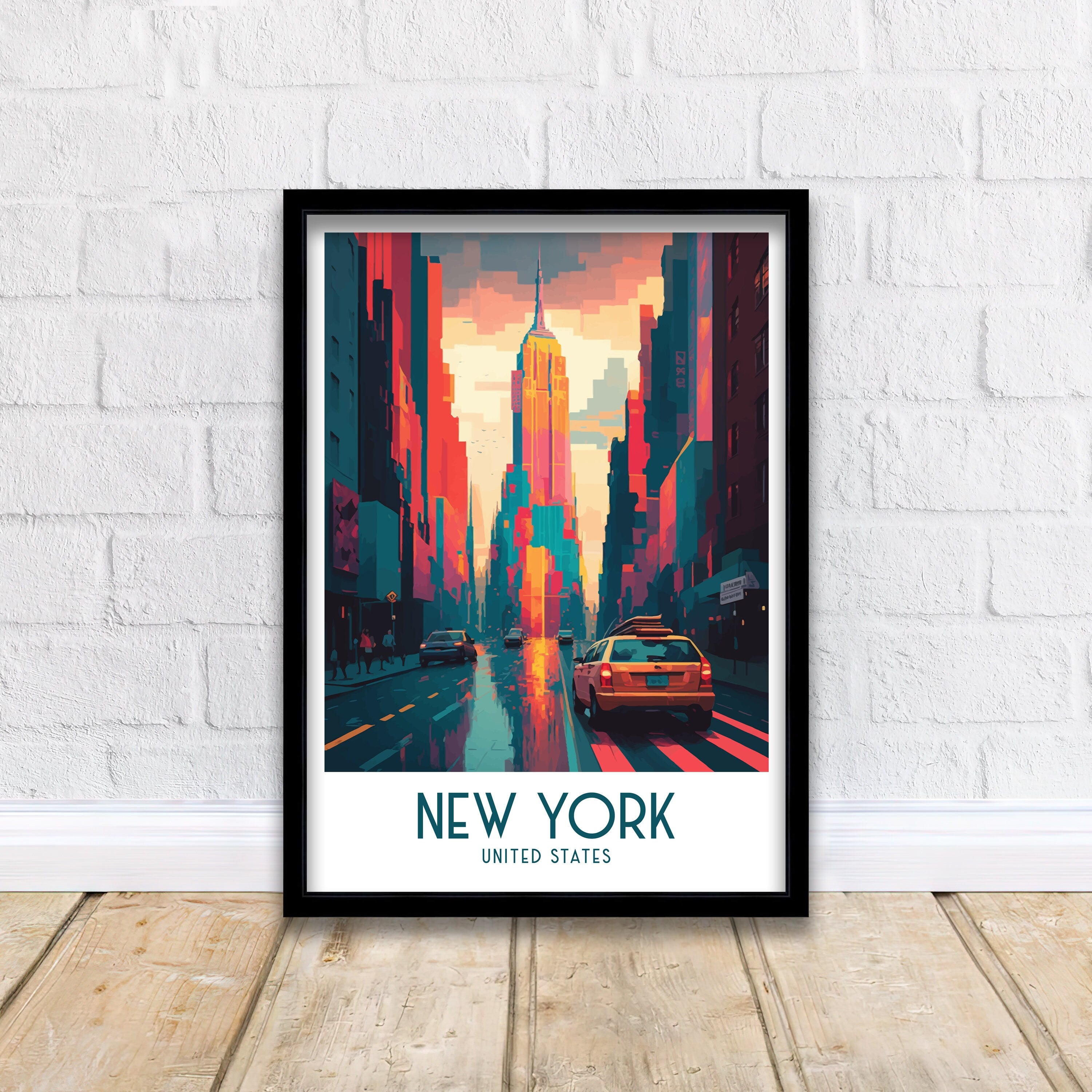 NYC Travel Poster | New York City Illustration Art Print