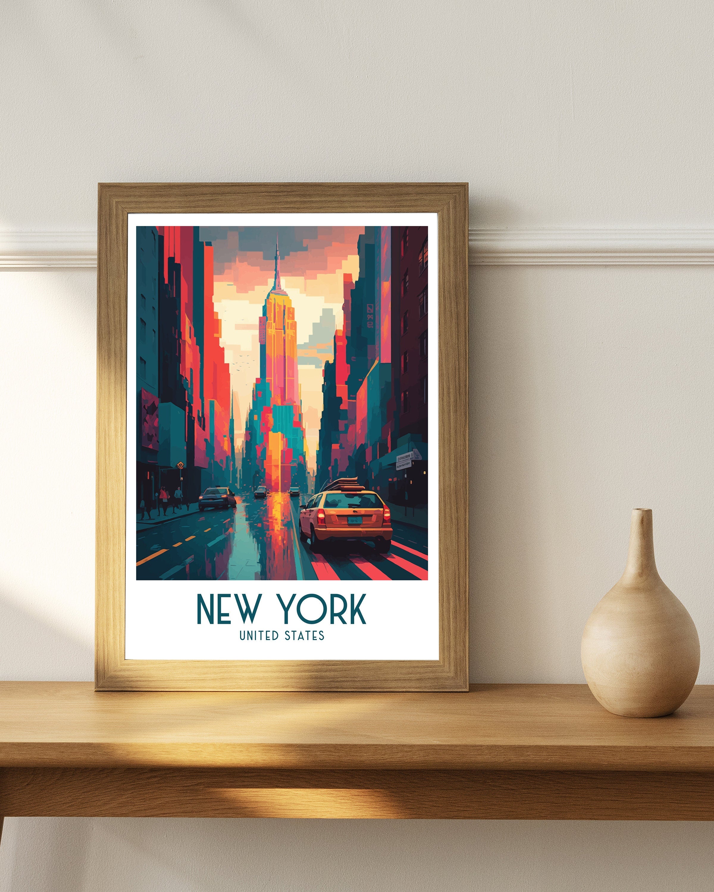 NYC Travel Poster | New York City Illustration Art Print