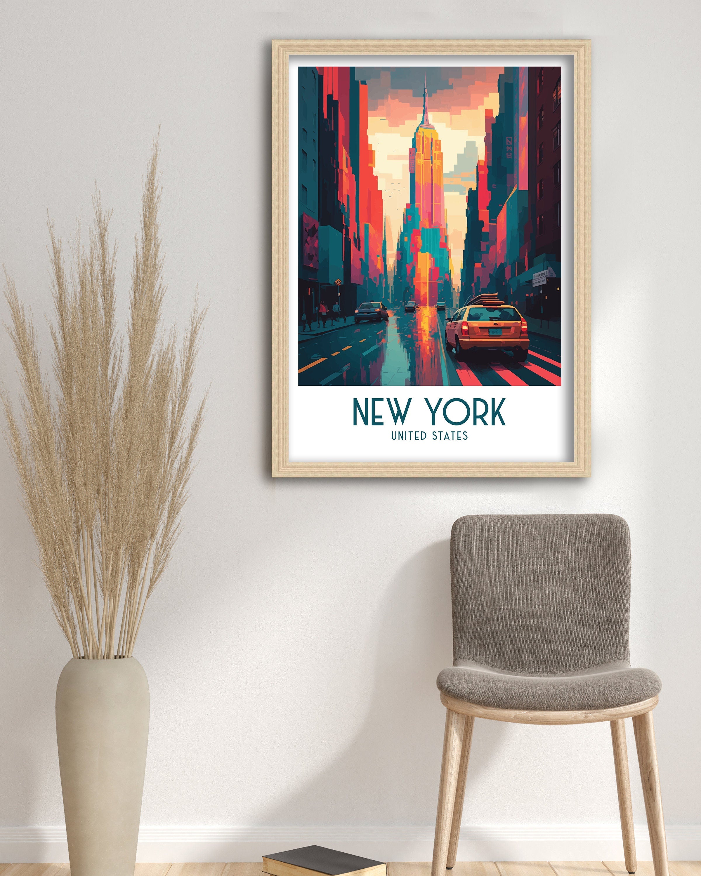 NYC Travel Poster | New York City Illustration Art Print