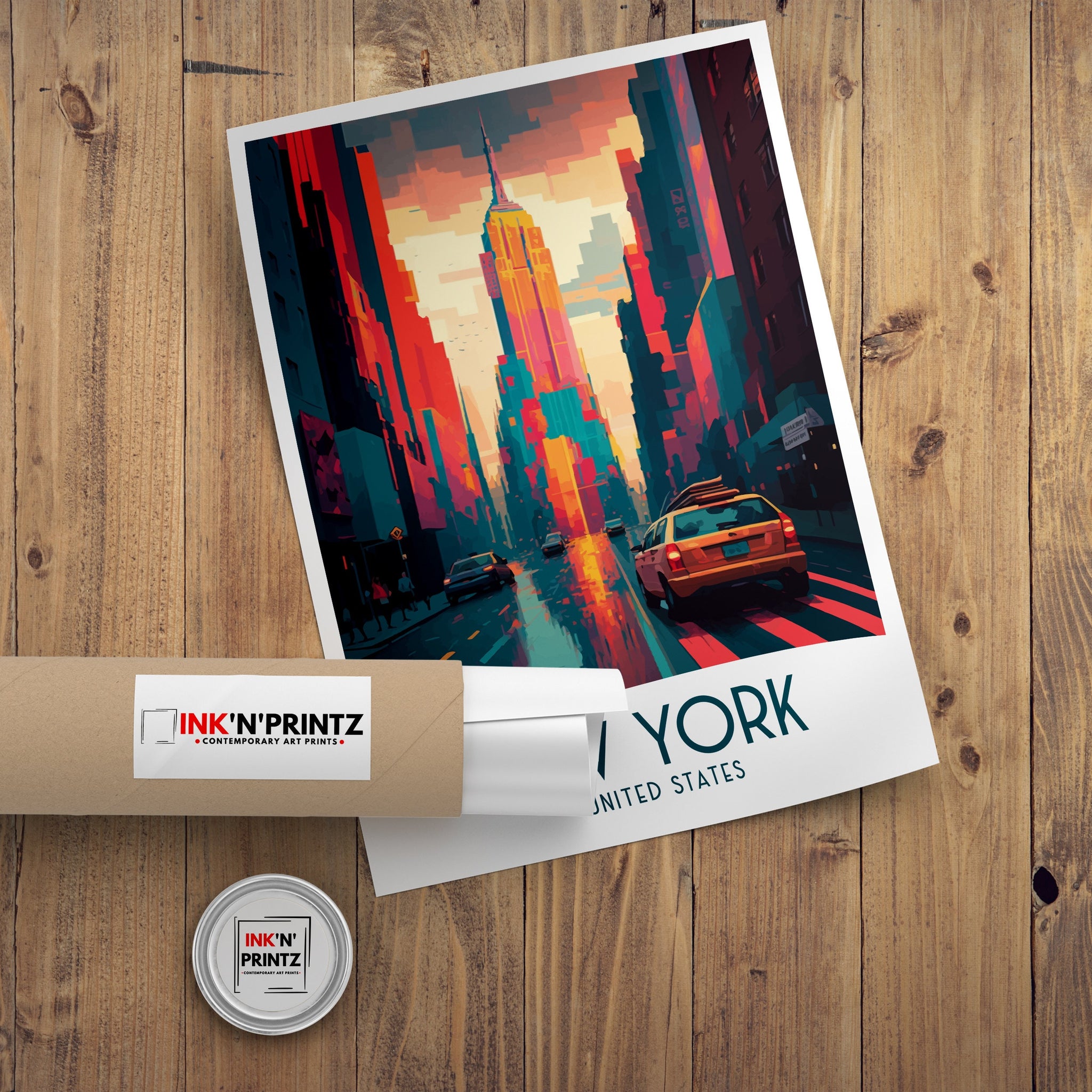NYC Travel Poster | New York City Illustration Art Print