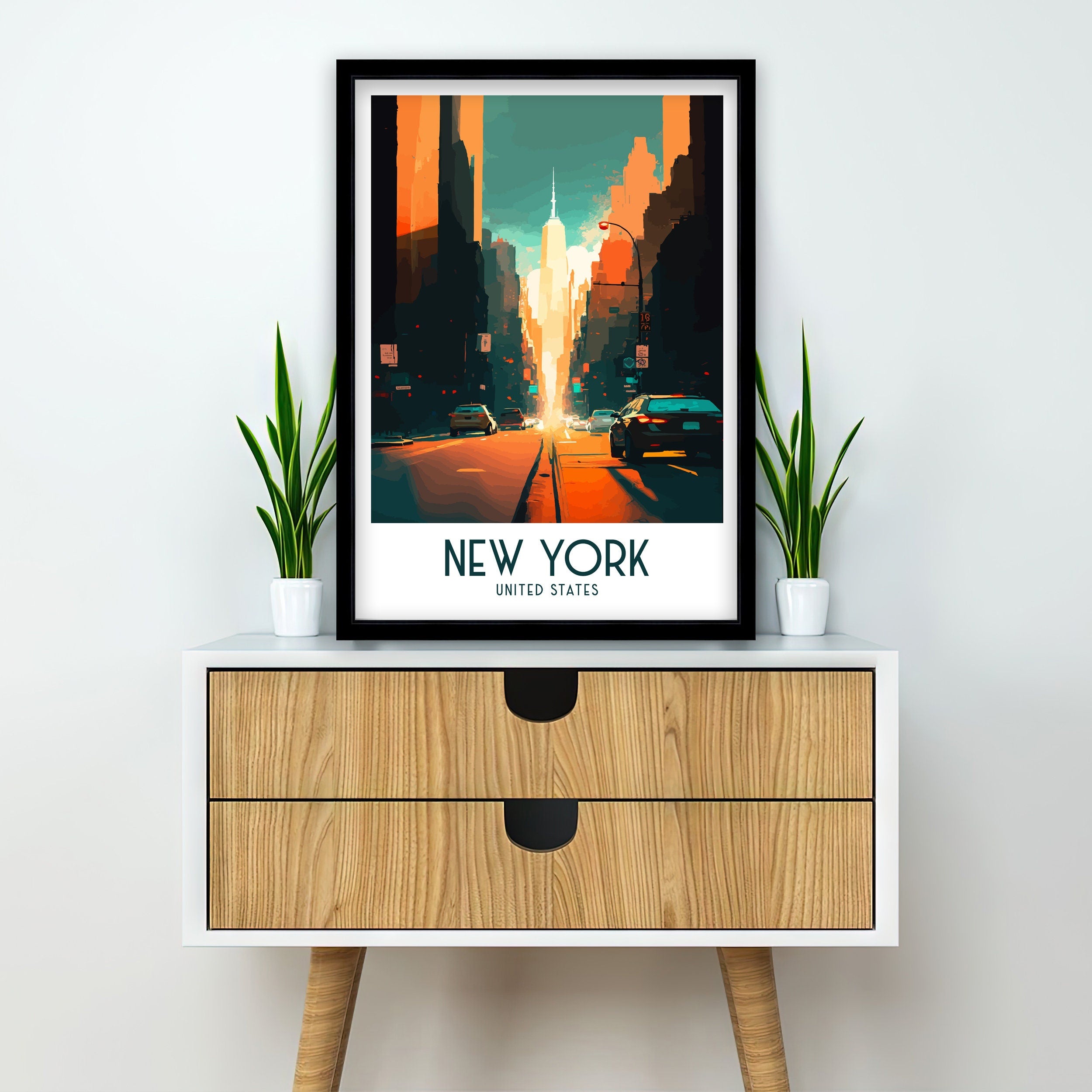 NYC Travel Poster | Illustrated New York City Wall Art