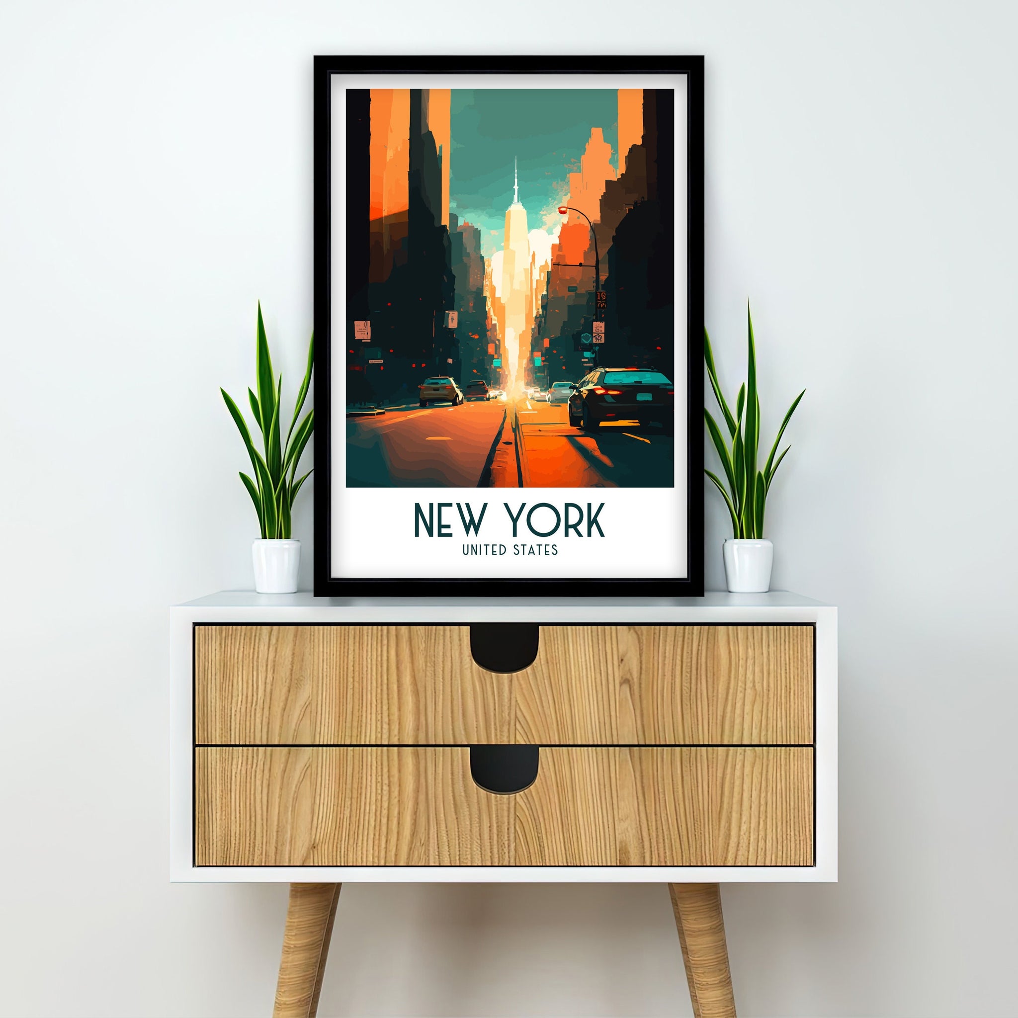 NYC Travel Poster | Illustrated New York City Wall Art
