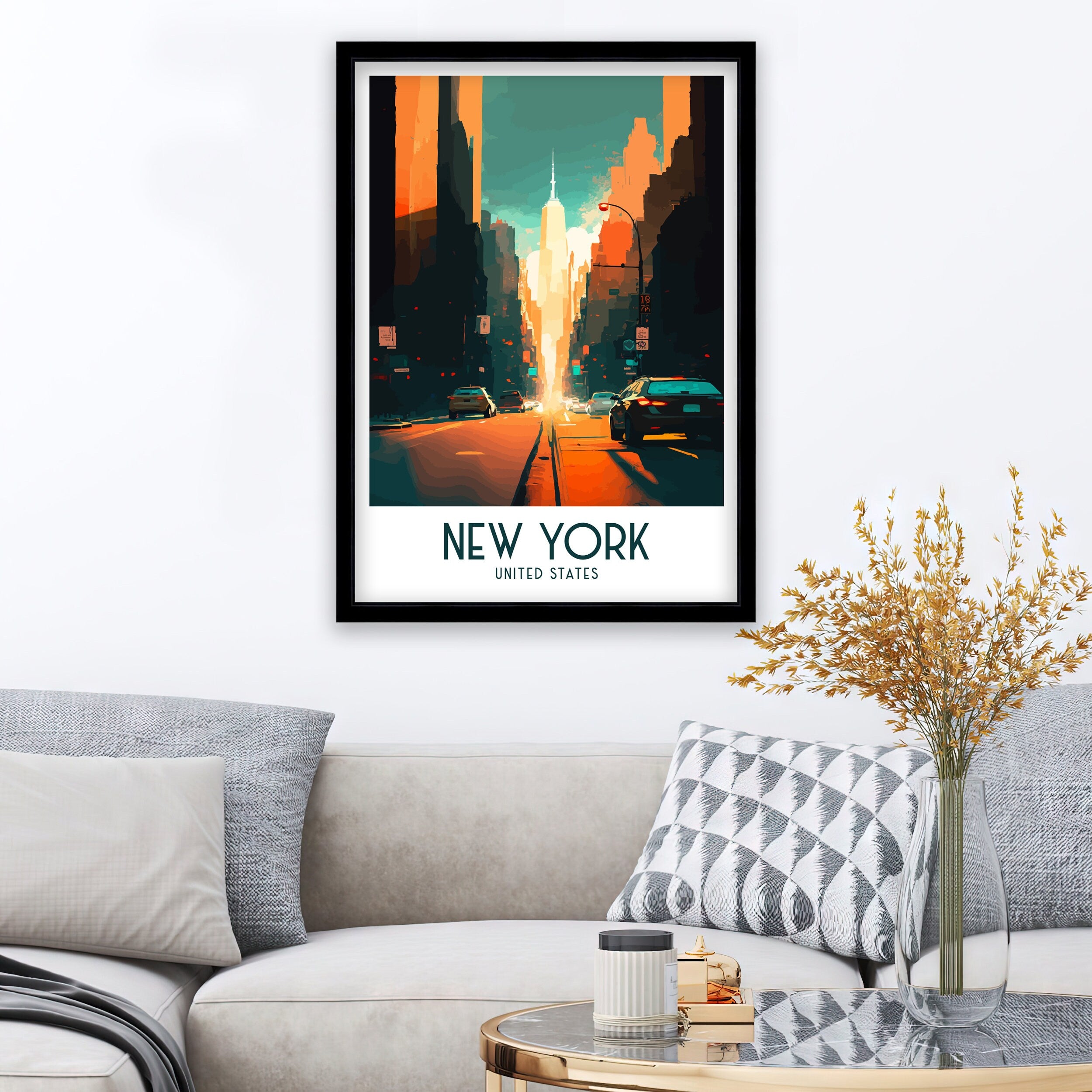 NYC Travel Poster | Illustrated New York City Wall Art