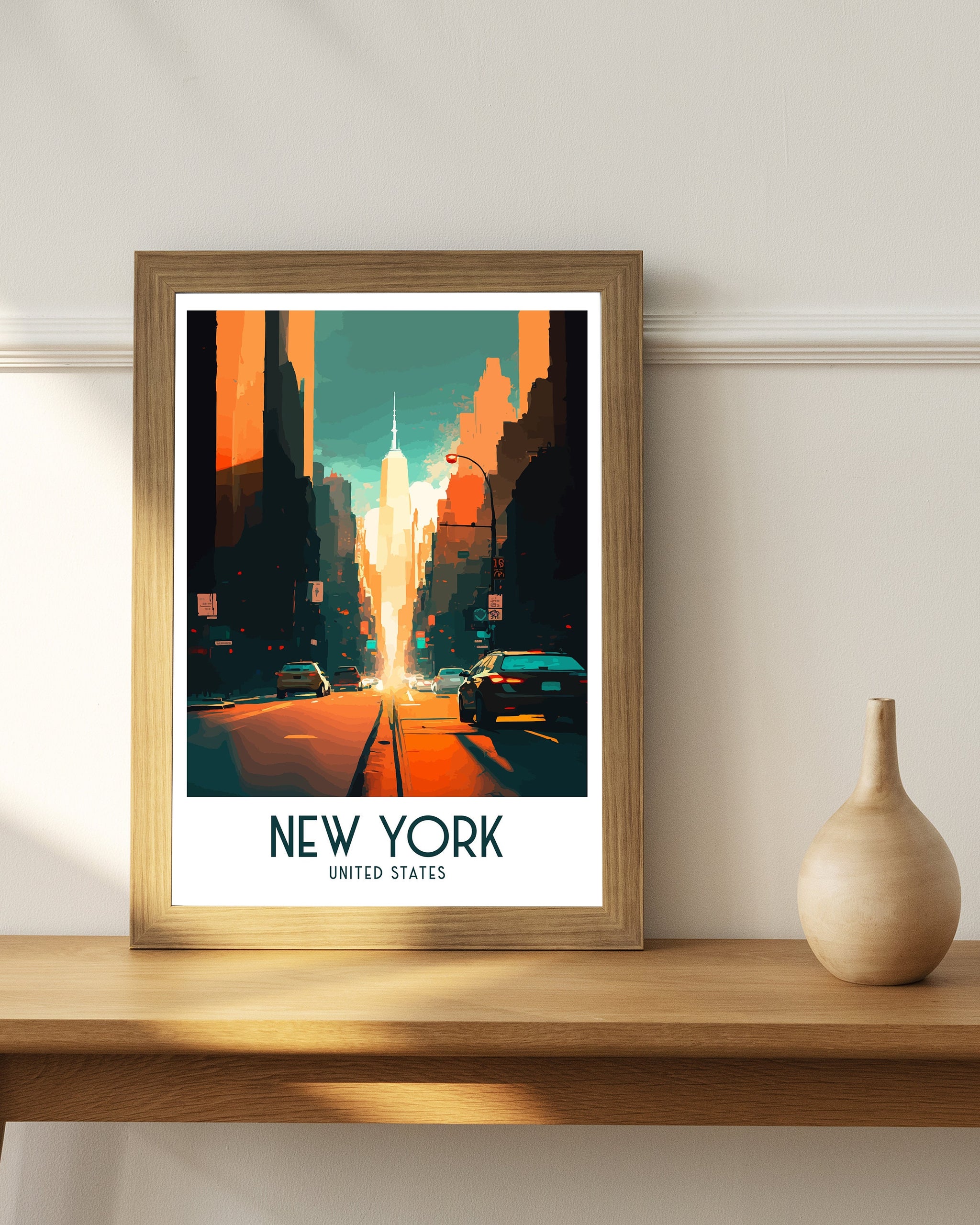 NYC Travel Poster | Illustrated New York City Wall Art