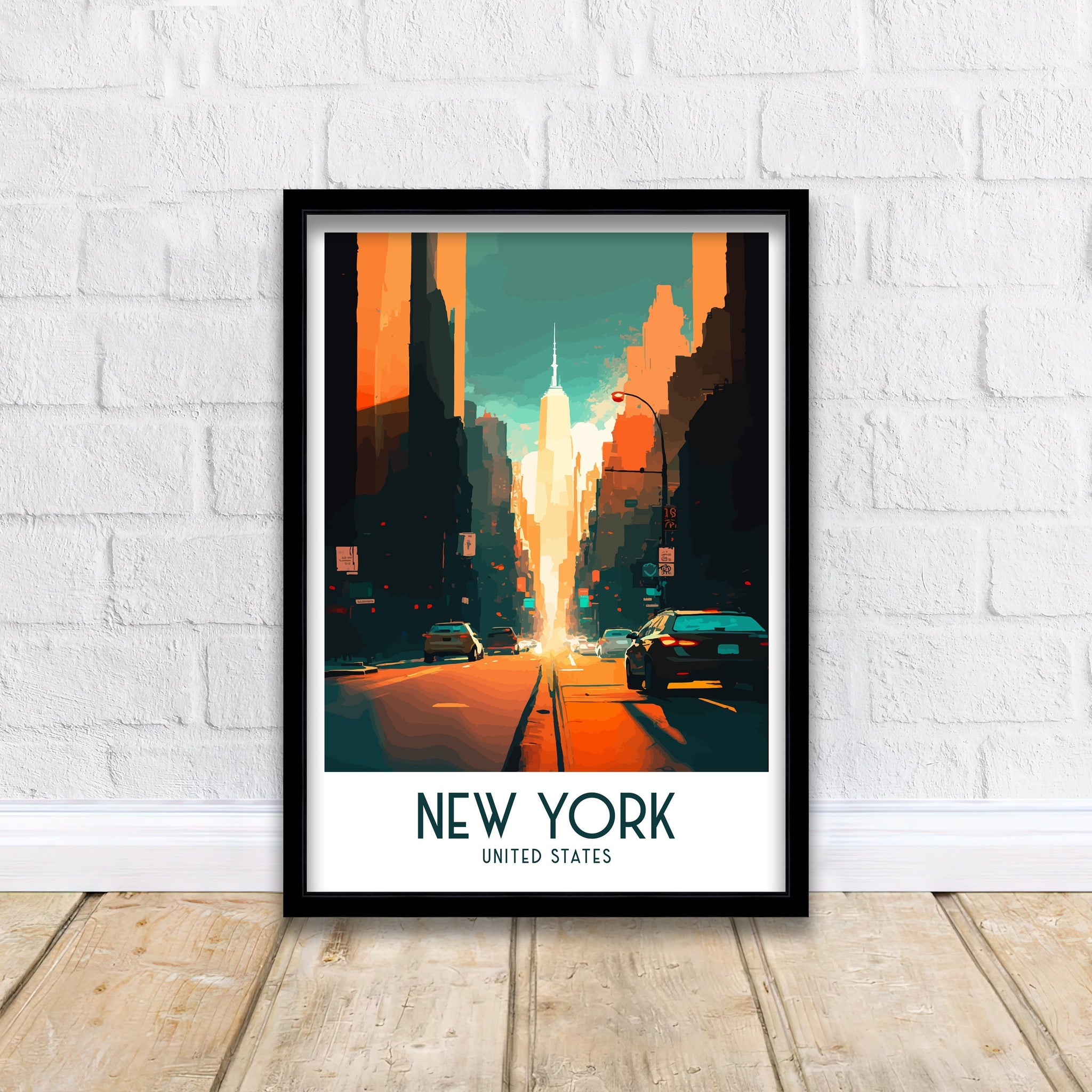 NYC Travel Poster | Illustrated New York City Wall Art
