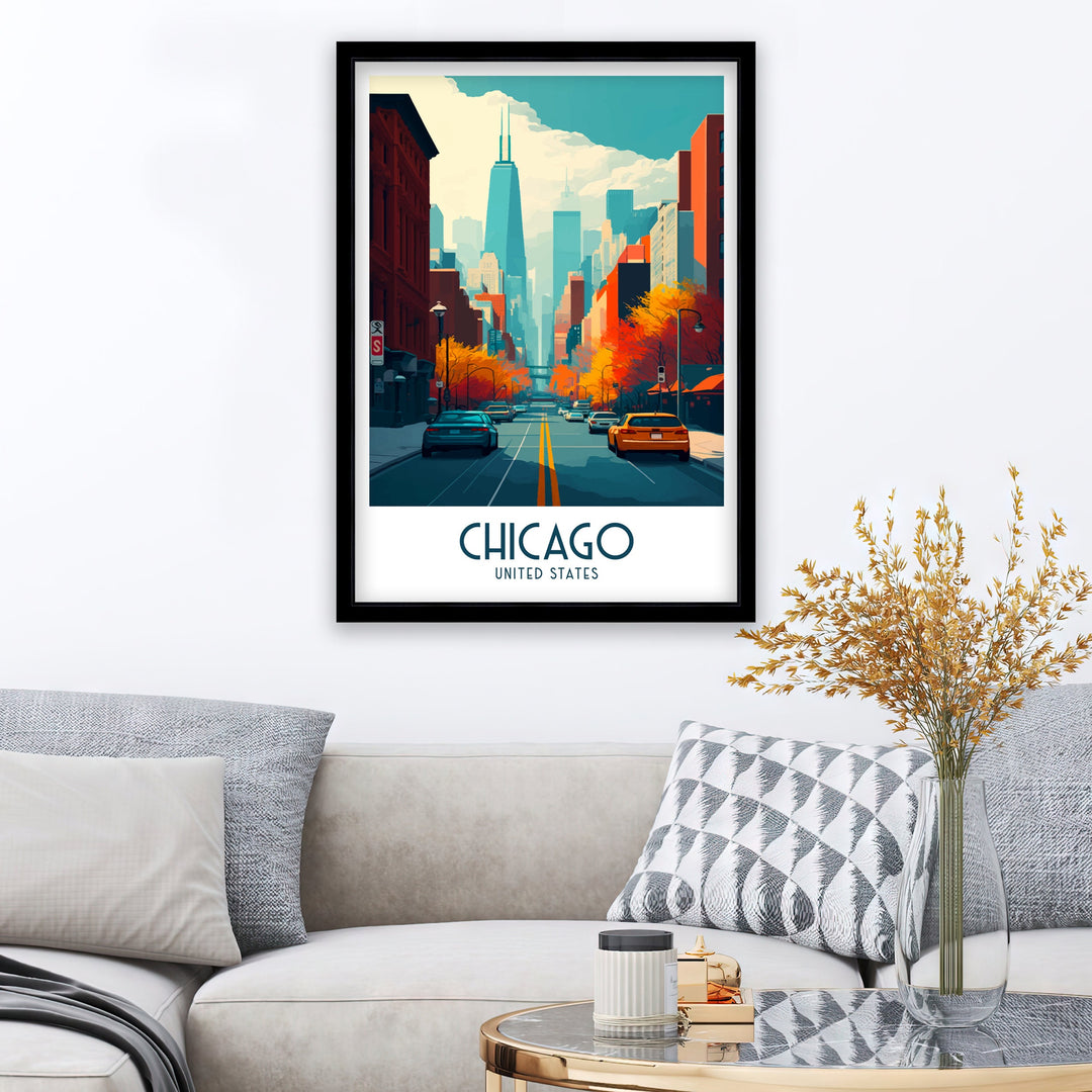 Chicago Travel Poster Chicago