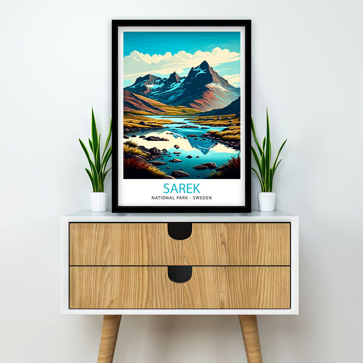 Sarek National Park Sweden Travel Poster Sarek